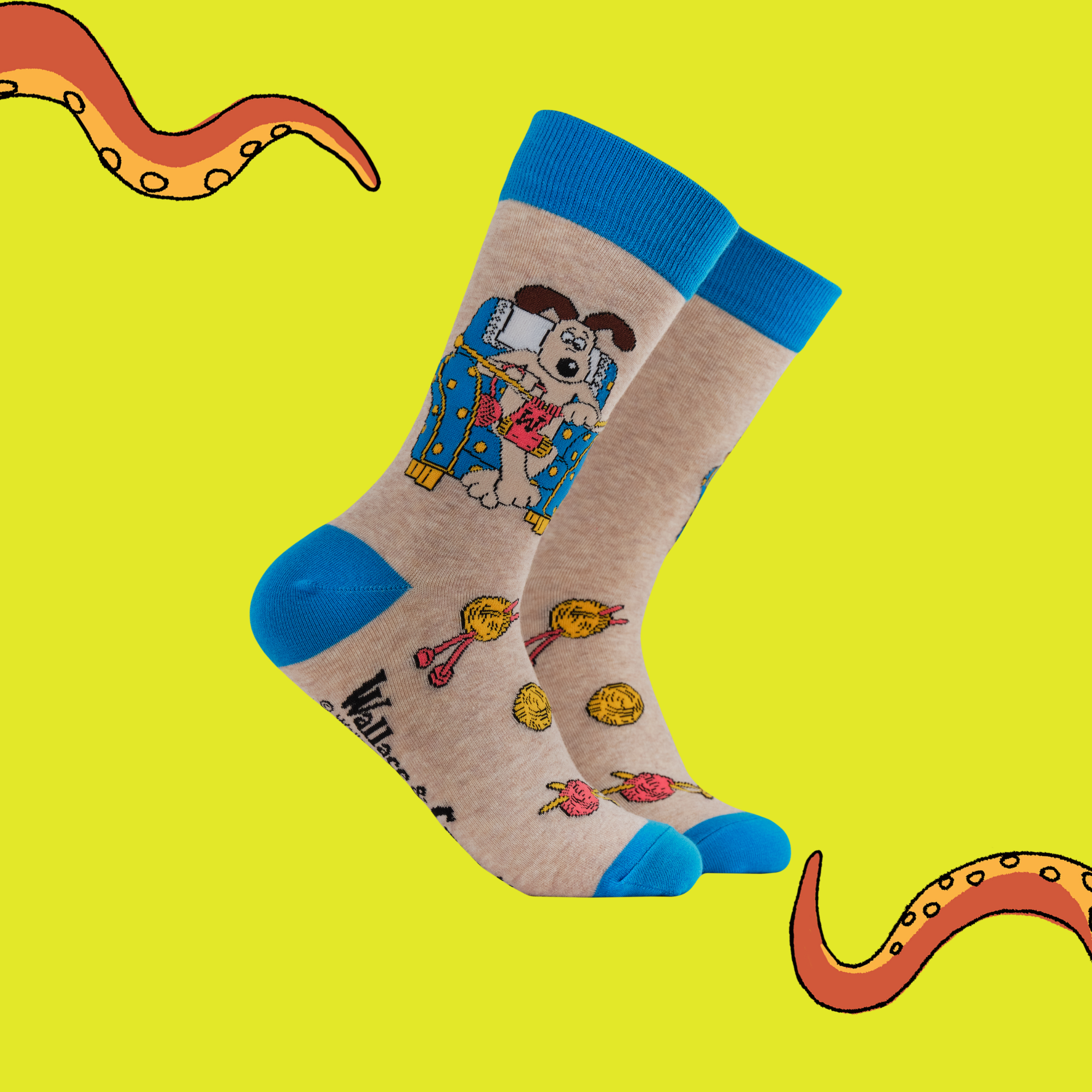 Gromit Knitting Socks - Wallace and Gromit
