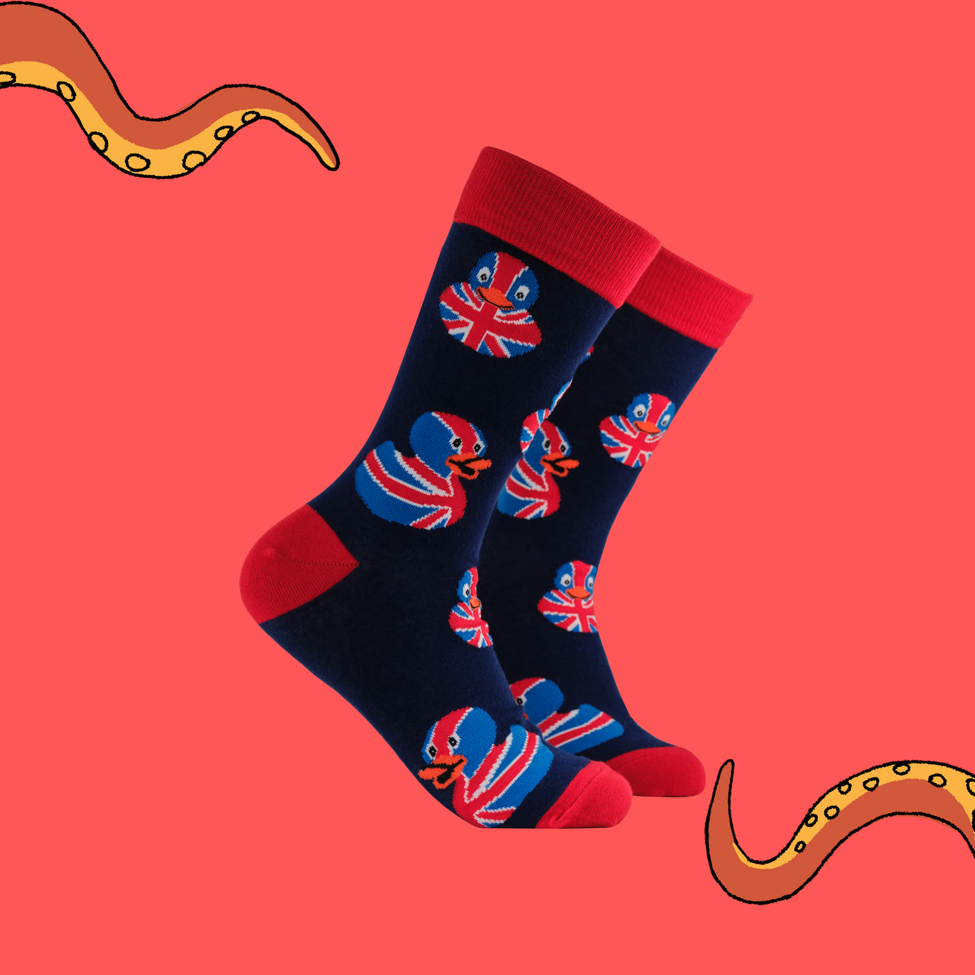 Union Jack Rubber Duck Socks
