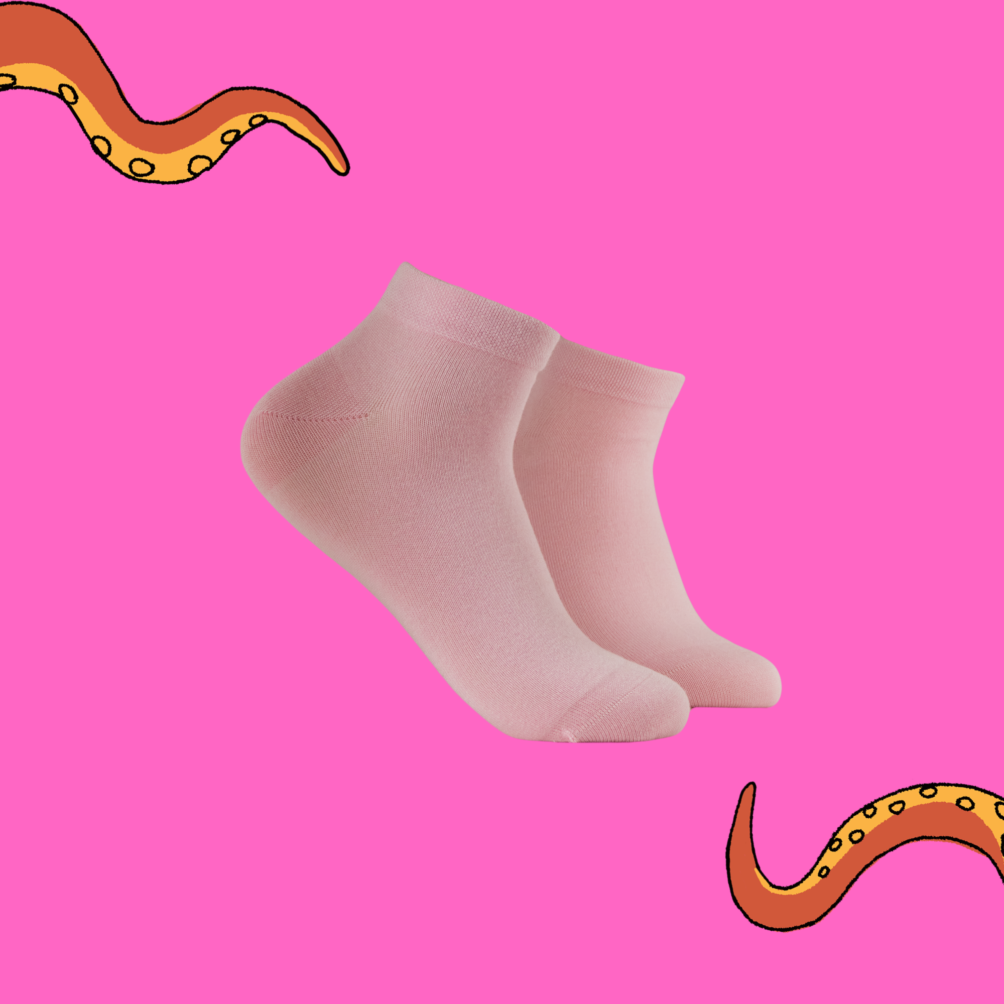 Pink Lemonade - Bamboo Colours Trainer Socks