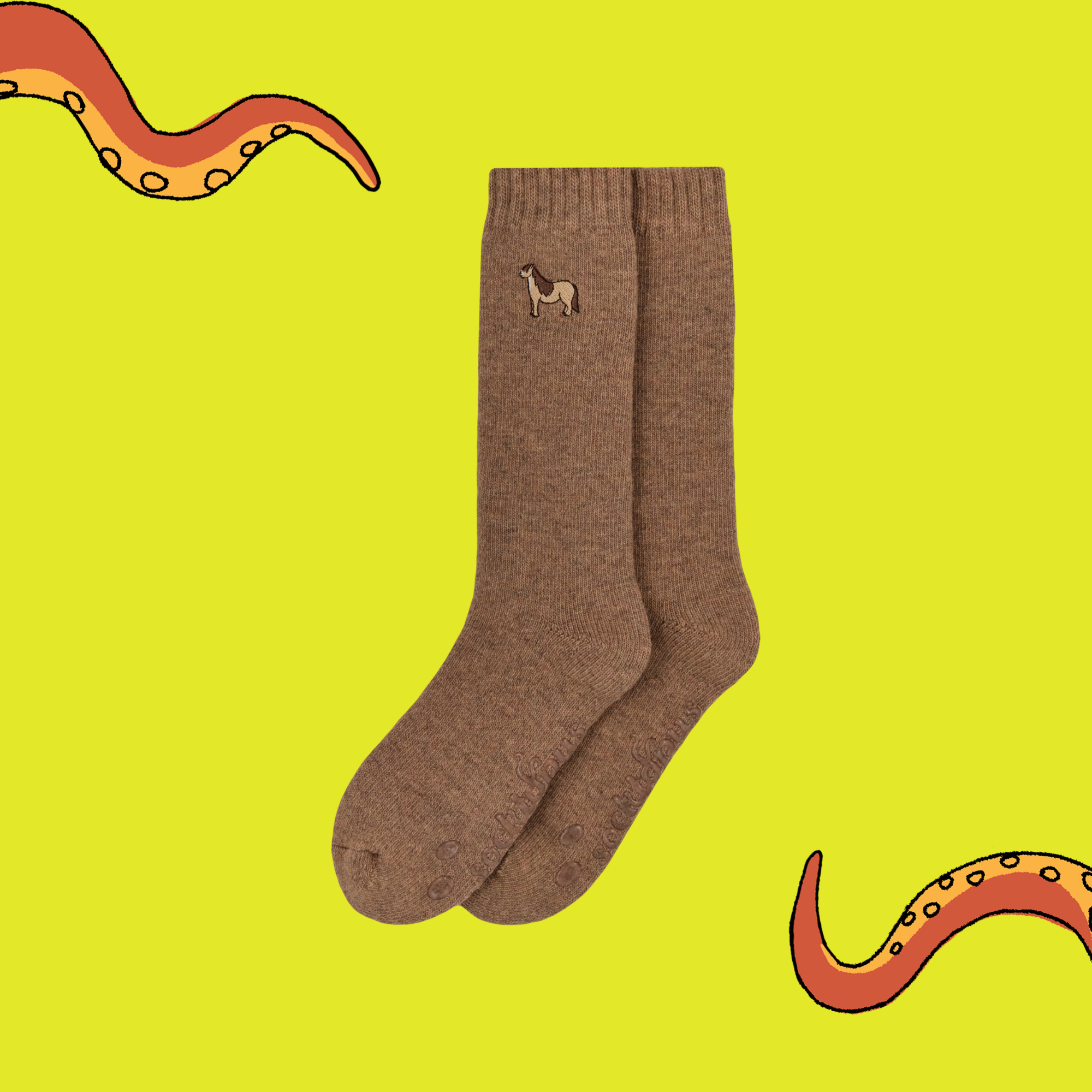 Pony Embroidered Boot Socks