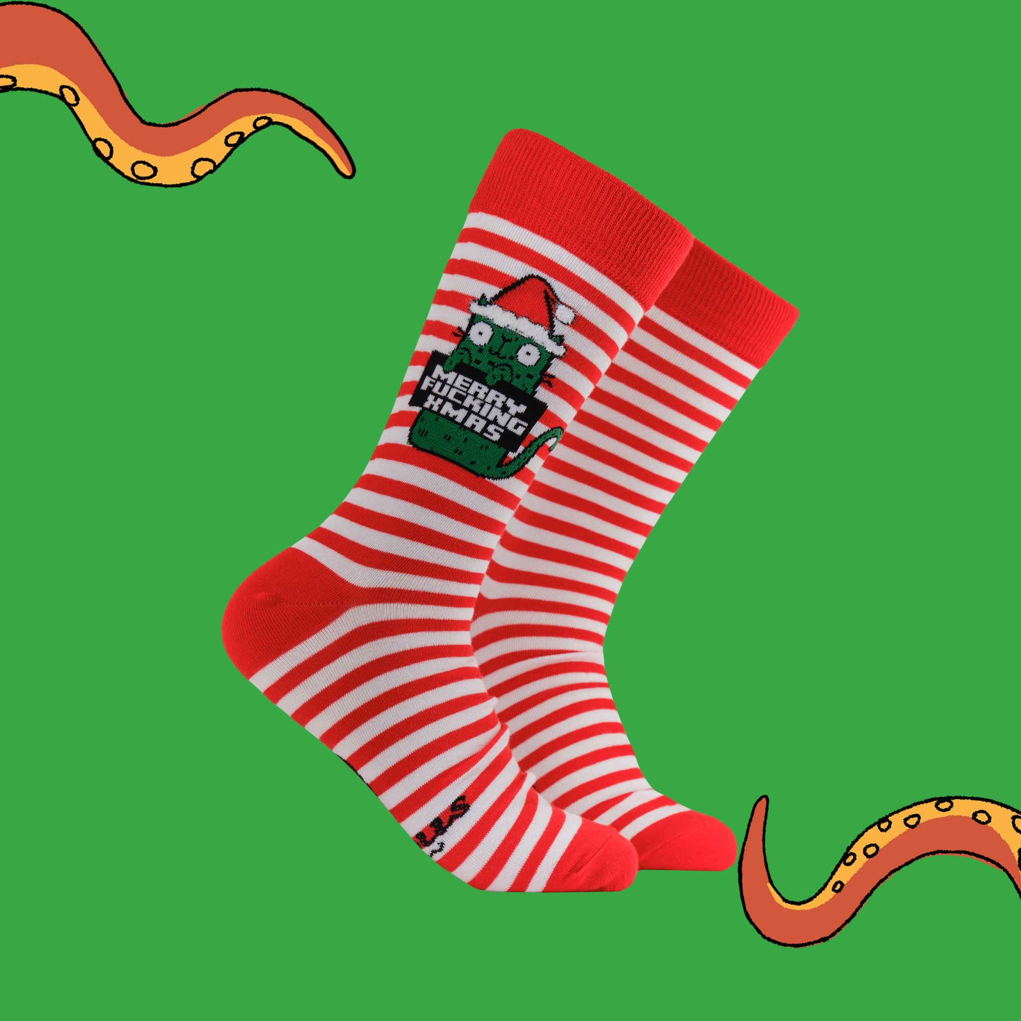Merry Fucking XMAS Socks - Socktopus X Katie Abey