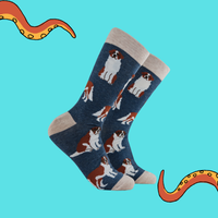 Saint Bernard Dog Socks - Oh When The Saints!