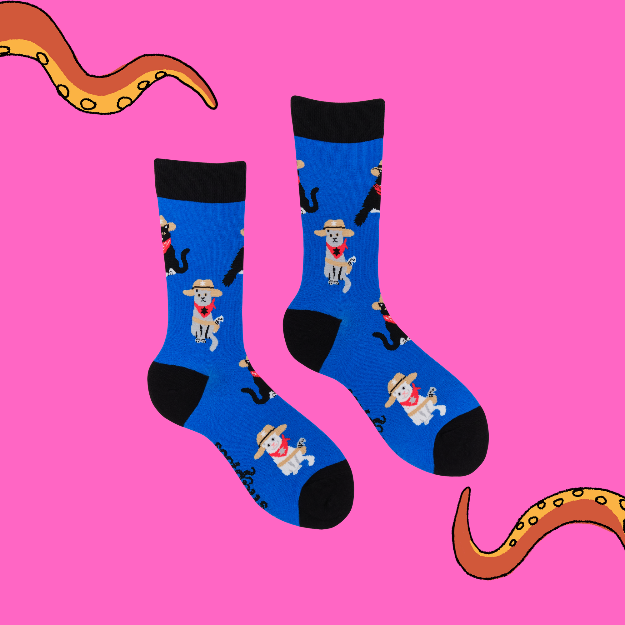 Cat Sheriff Socks - Meowdy Partner