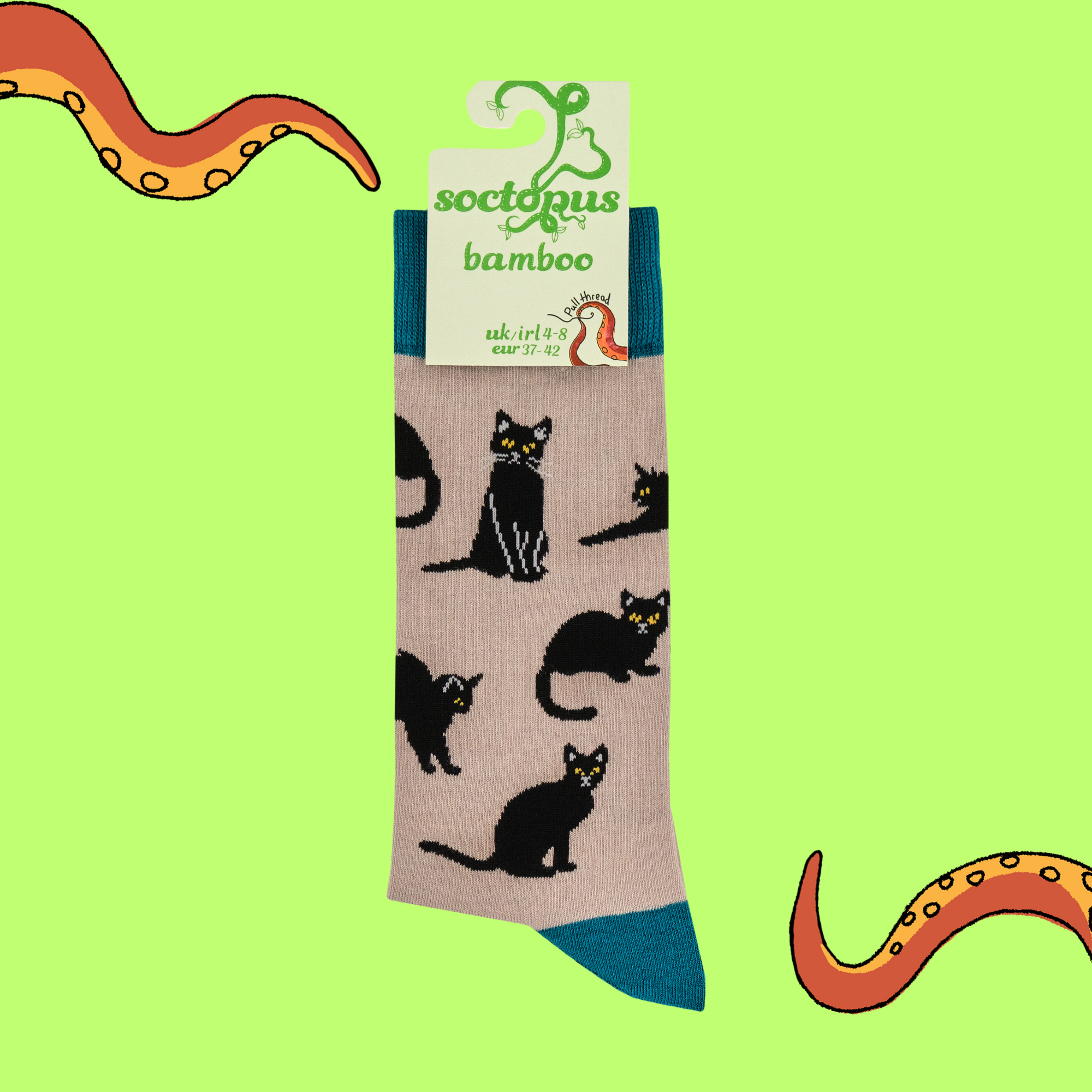 Black Cats Bamboo Socks