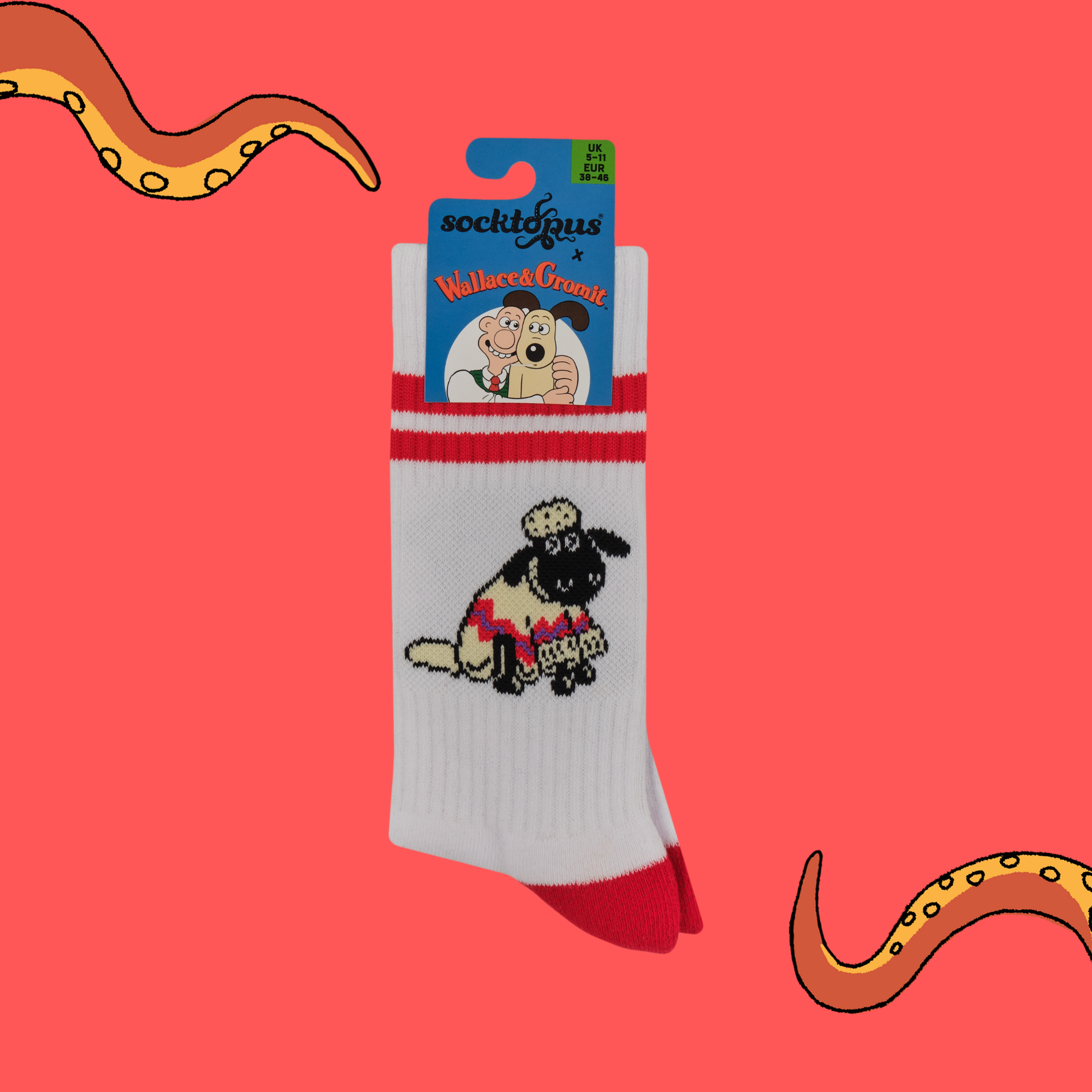 Shaun Athletic Socks - Wallace and Gromit