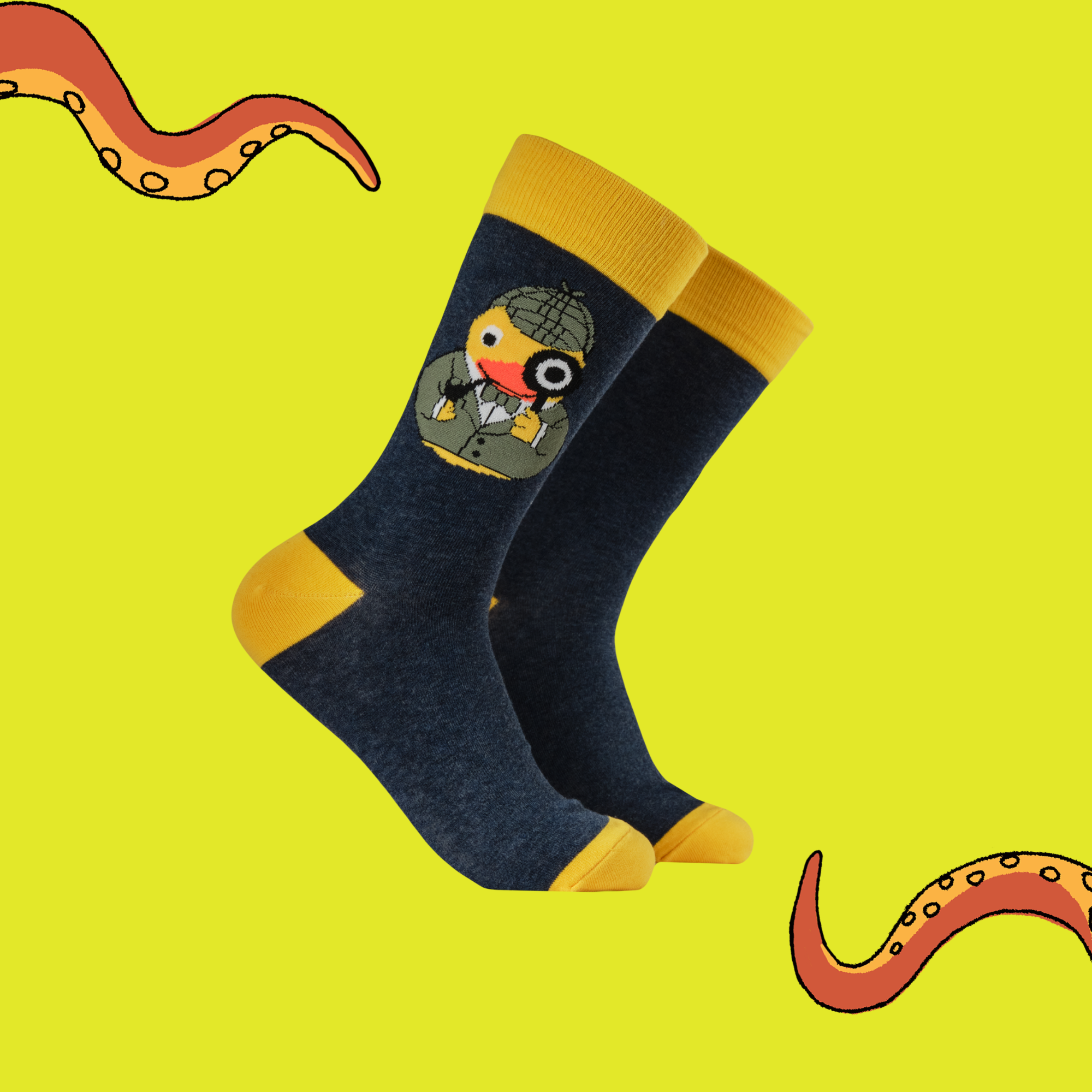 Sherlock Rubber Duck Socks - Ducktective