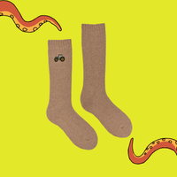 Tractor Embroidered Boot Socks