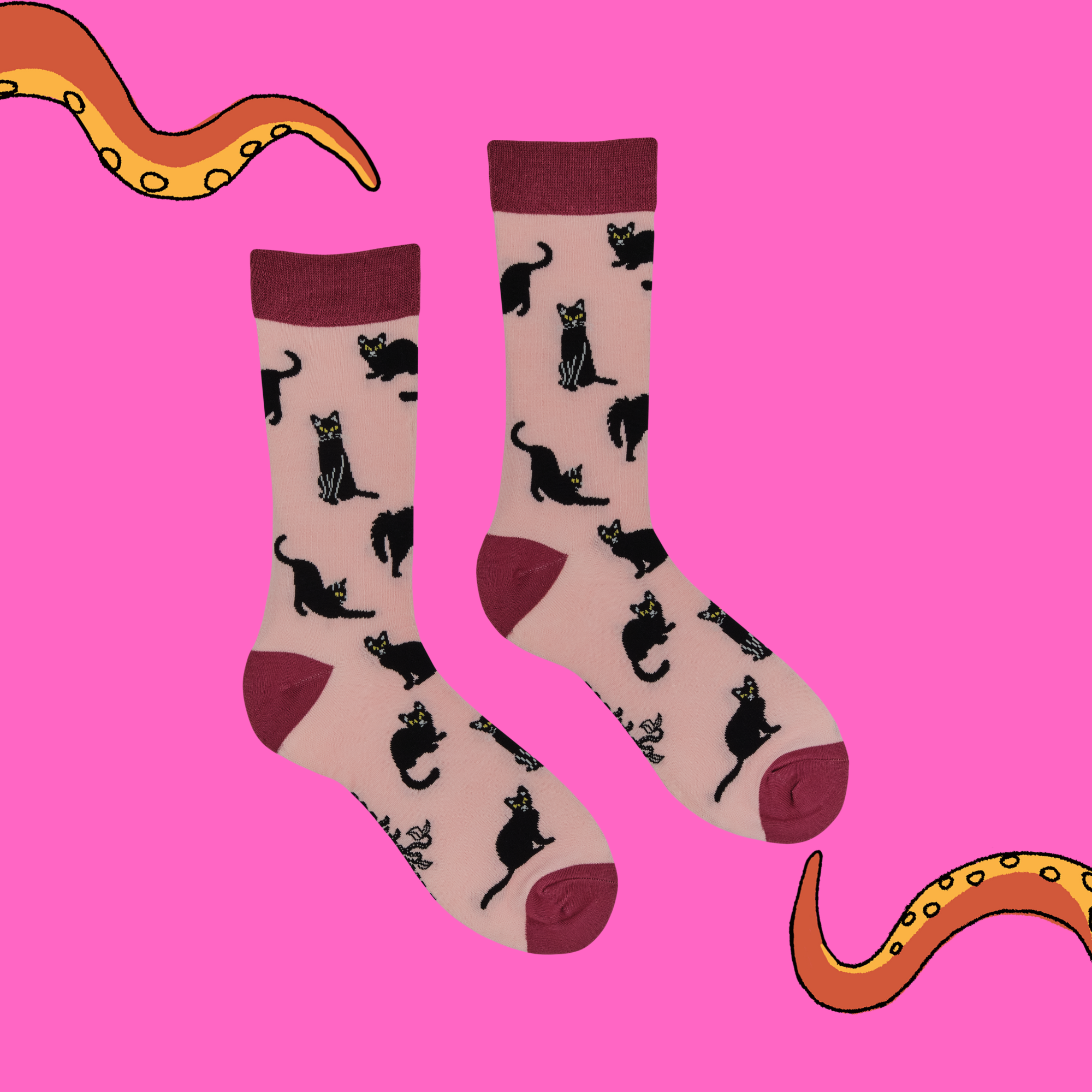 Black Cats Bamboo Socks