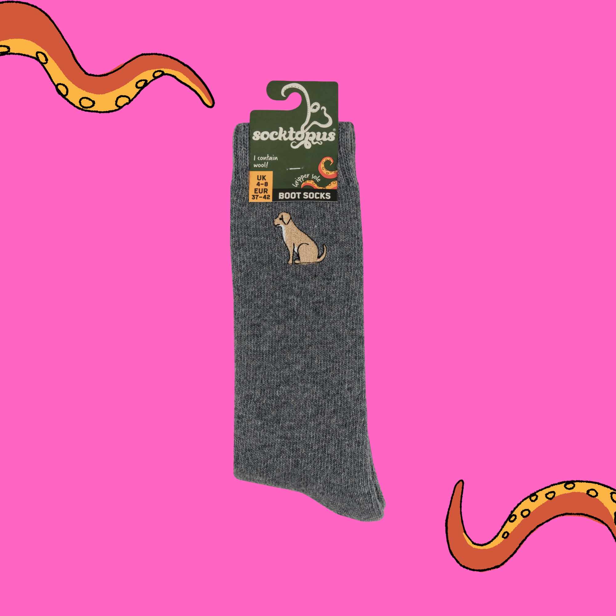 Labrador Embroidered Boot Socks