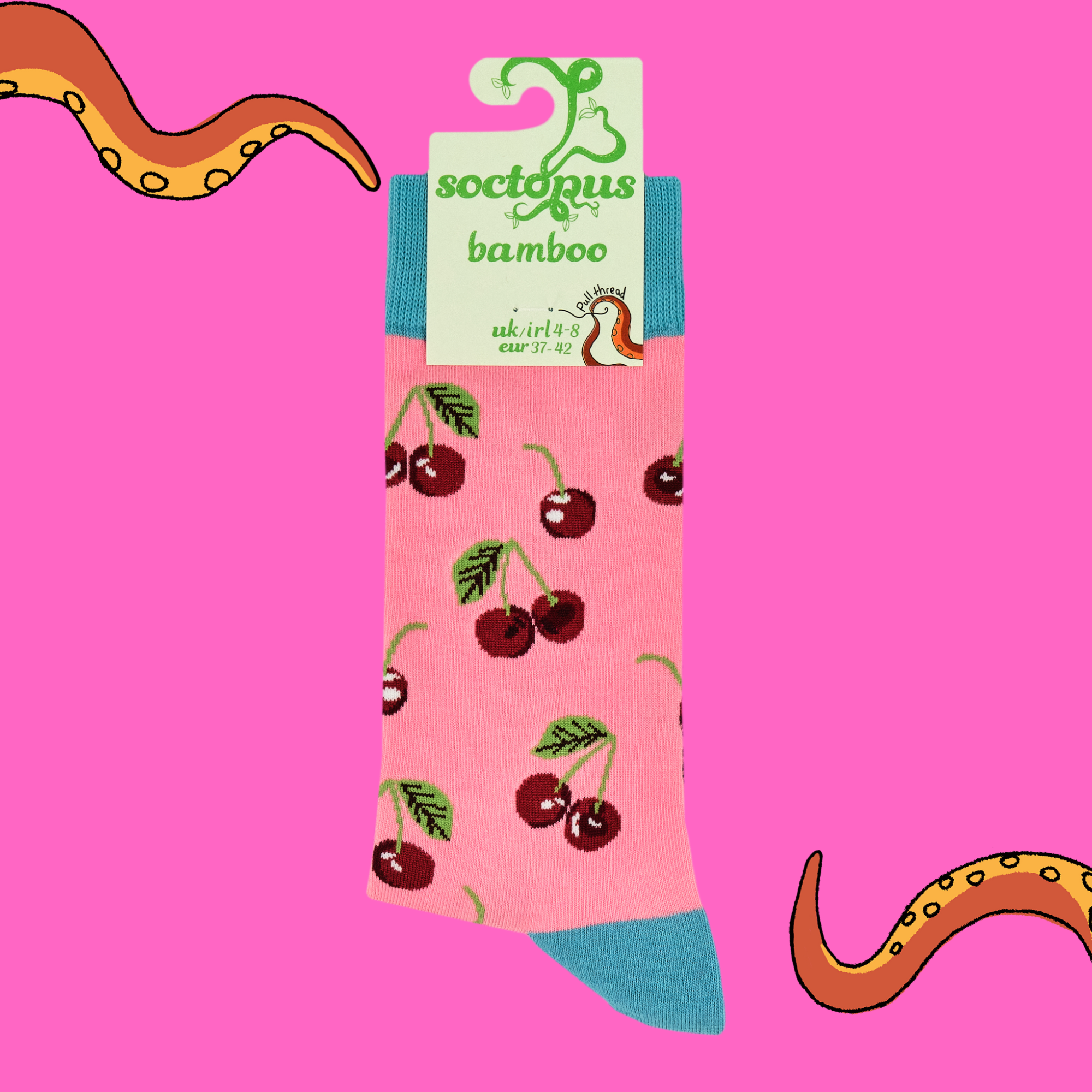 Cherries Bamboo Socks