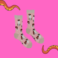 Saint Bernard Dog Socks - Oh When The Saints!
