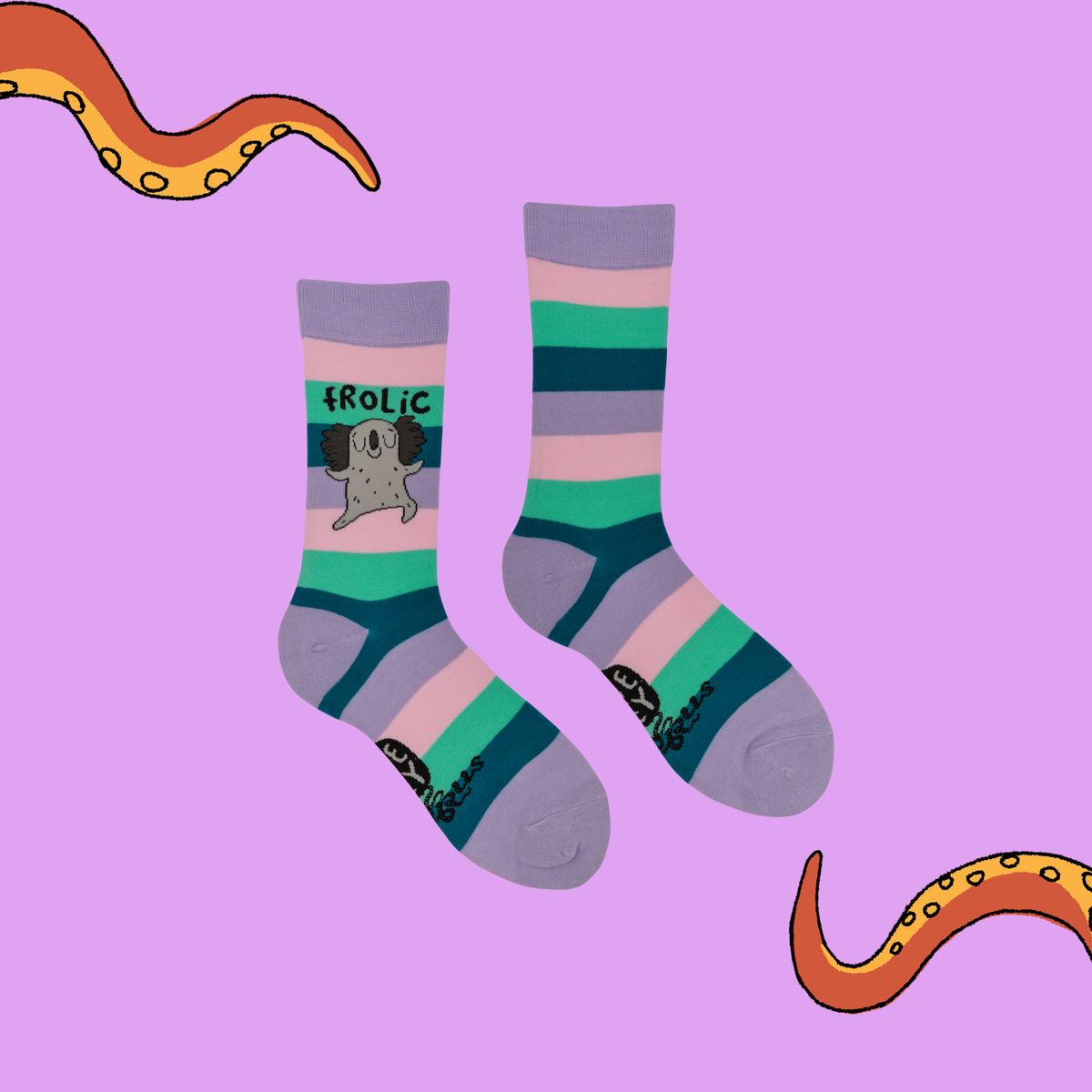 Frolicking Socks - Socktopus X Katie Abey