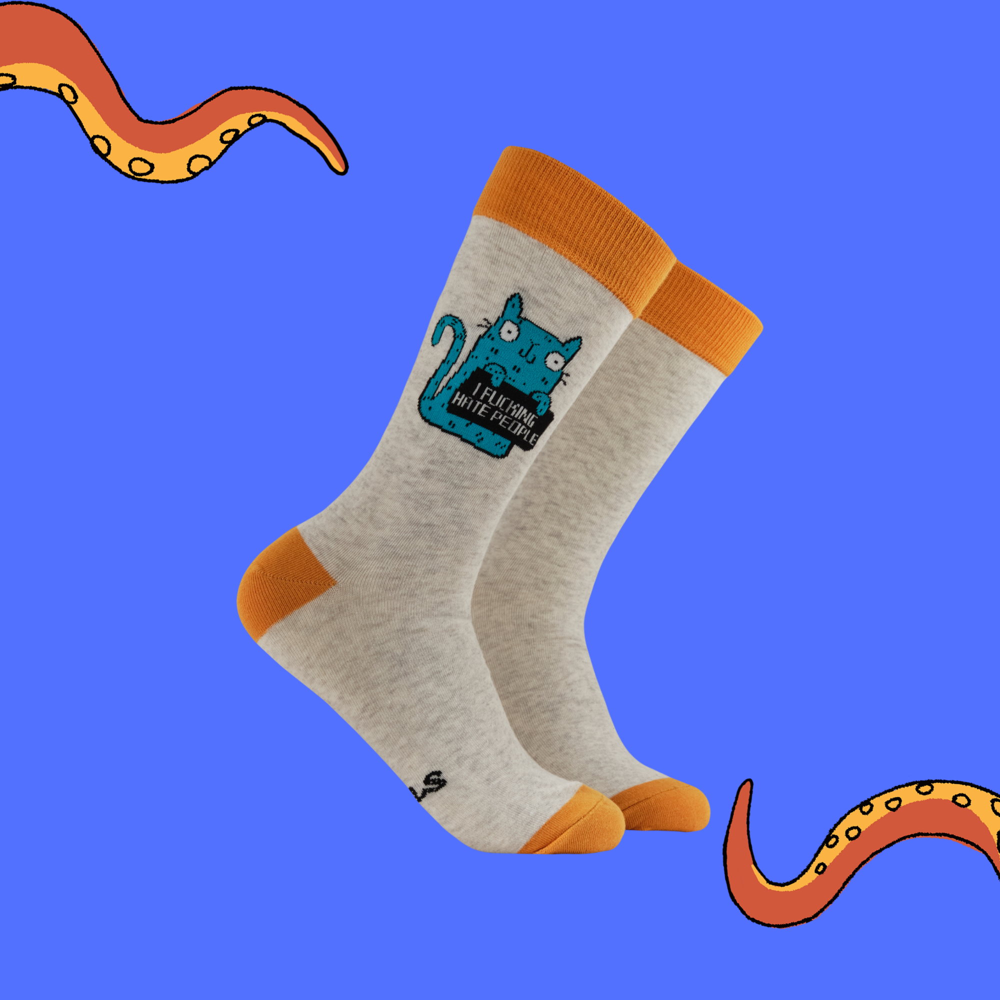 I Fucking Hate People Socks - Socktopus X Katie Abey