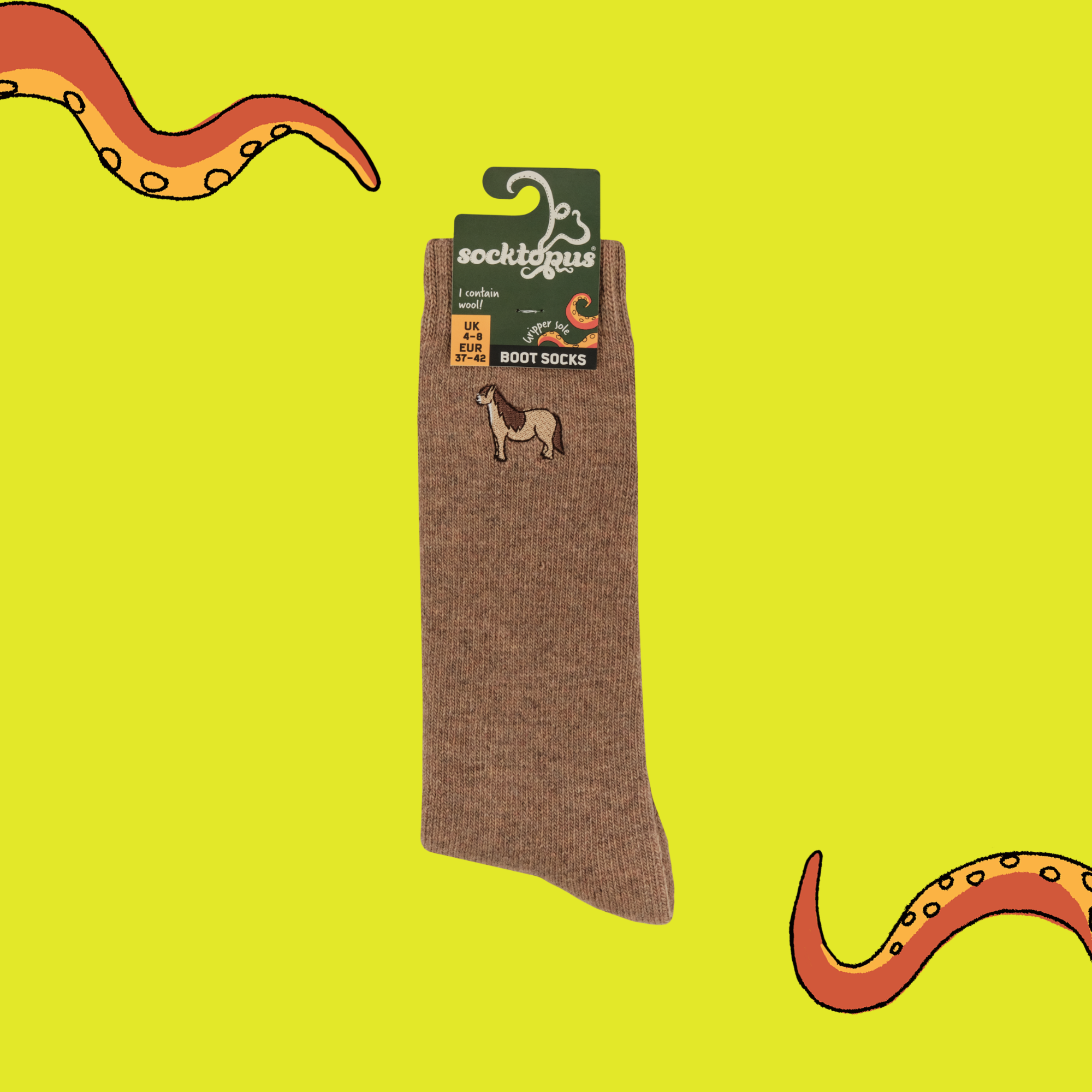Pony Embroidered Boot Socks