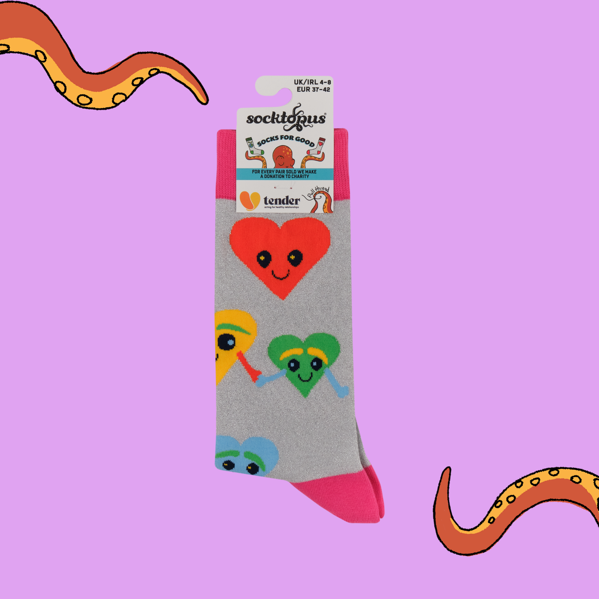 Tender - Lurex Hearts Socks