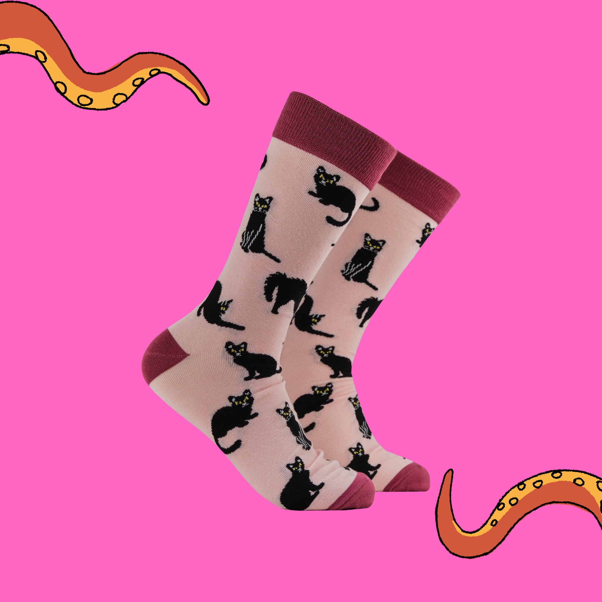 Black Cats Bamboo Socks