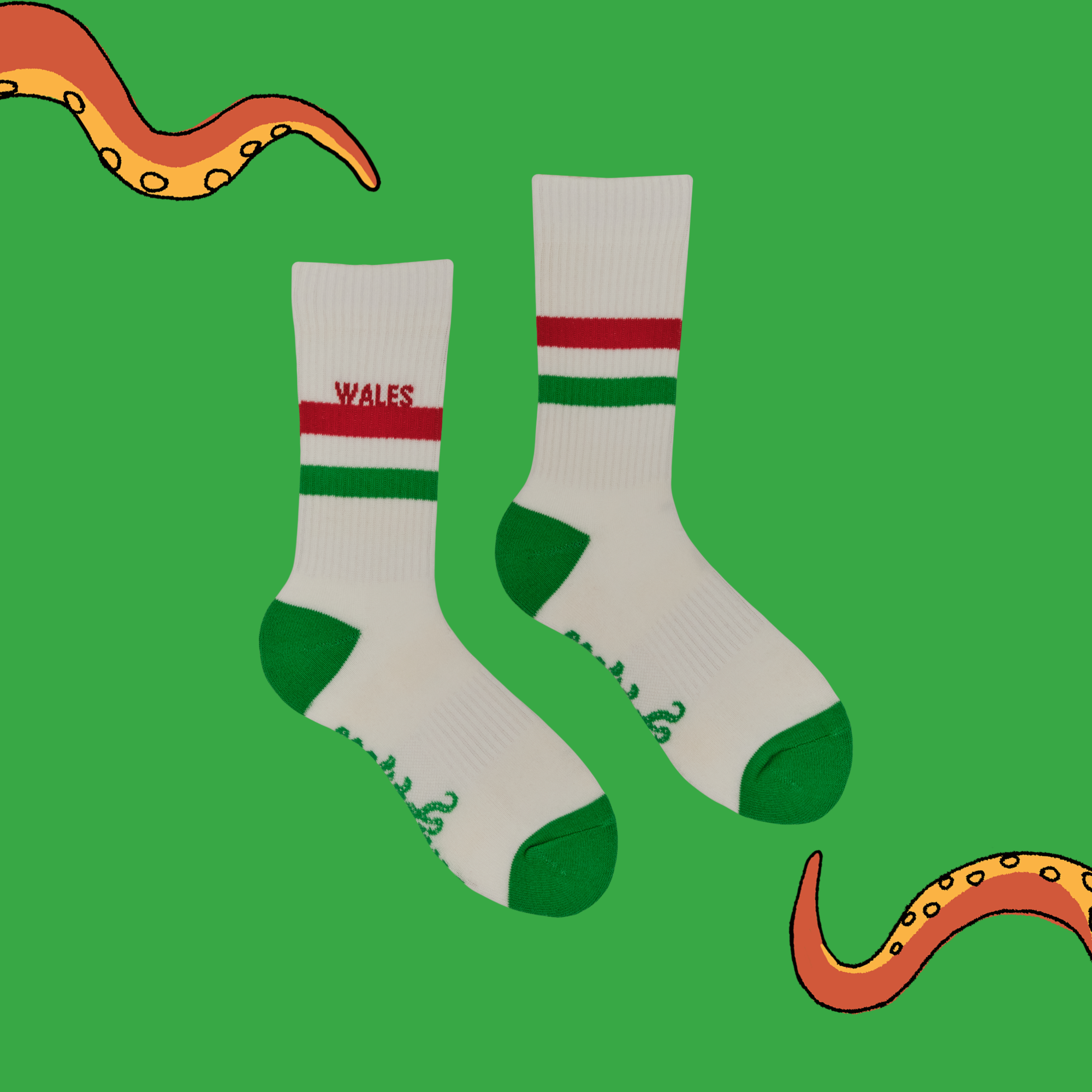 Wales Retro Sports Athletic Socks