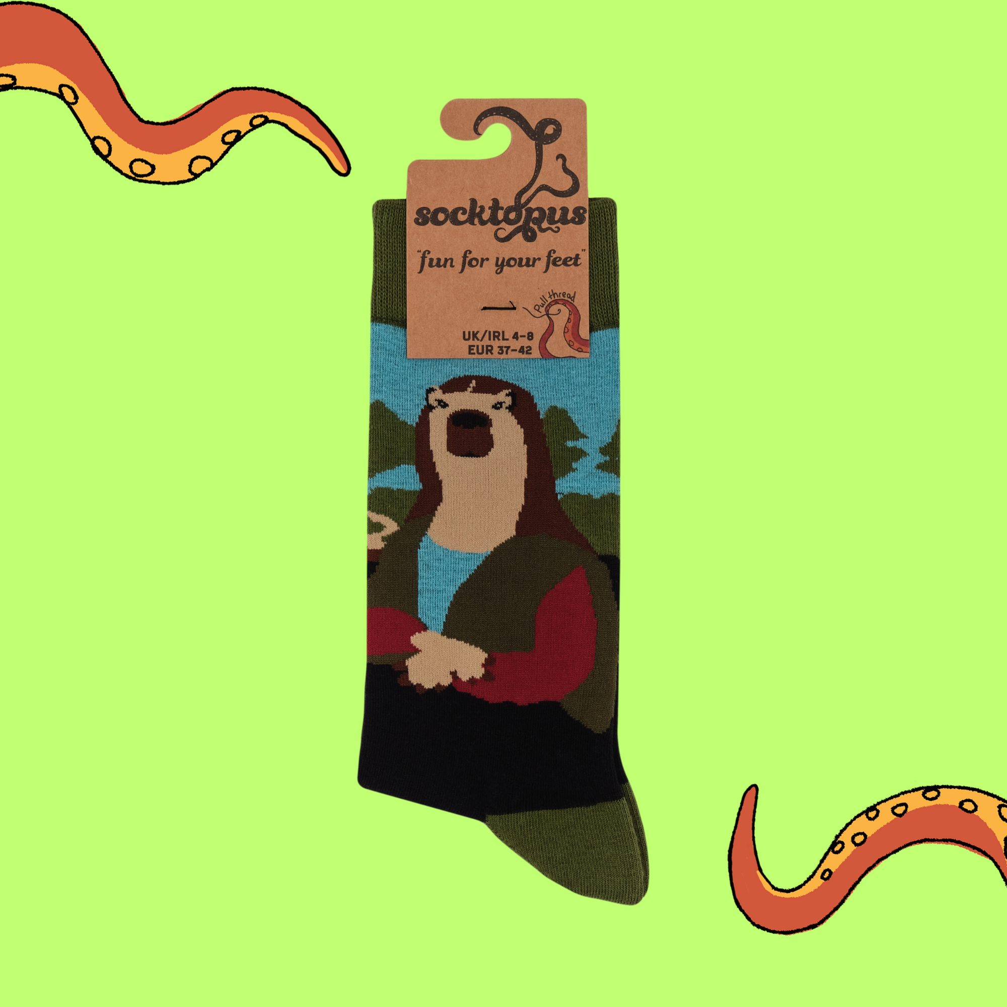 Capybara Mona Lisa Socks - I Louvre Capybaras