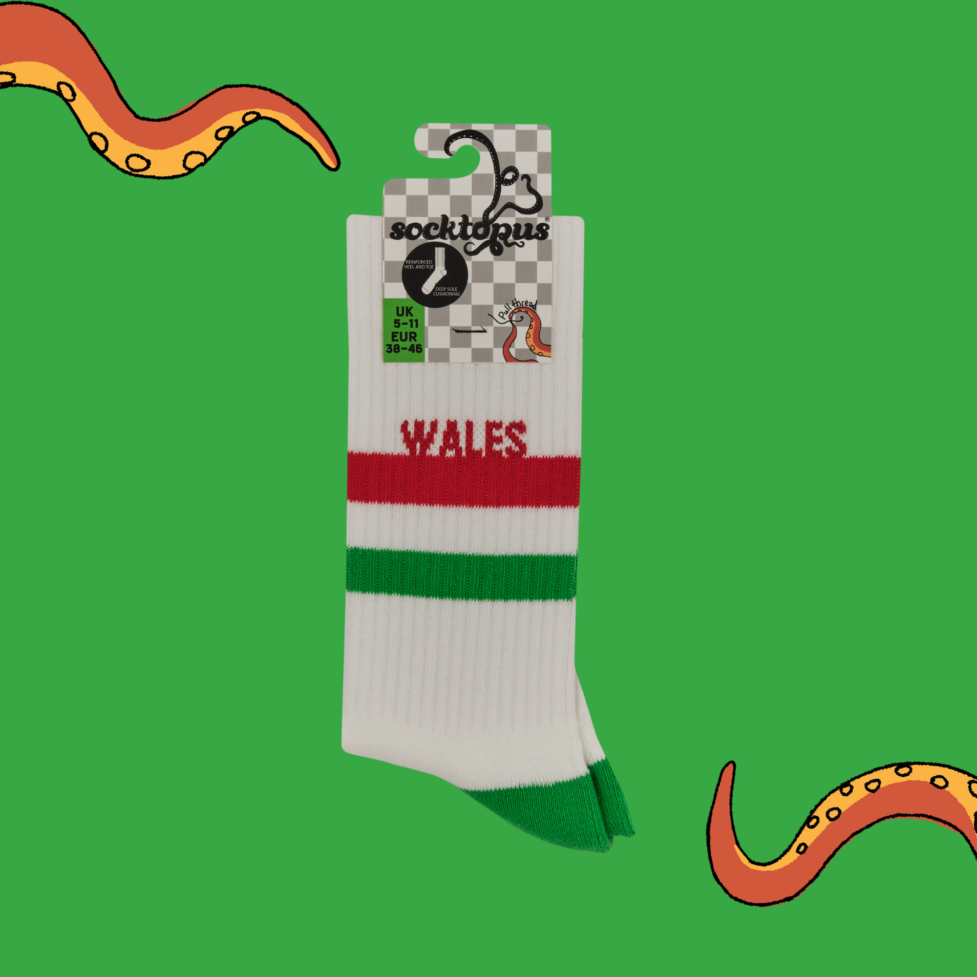 Wales Retro Sports Athletic Socks