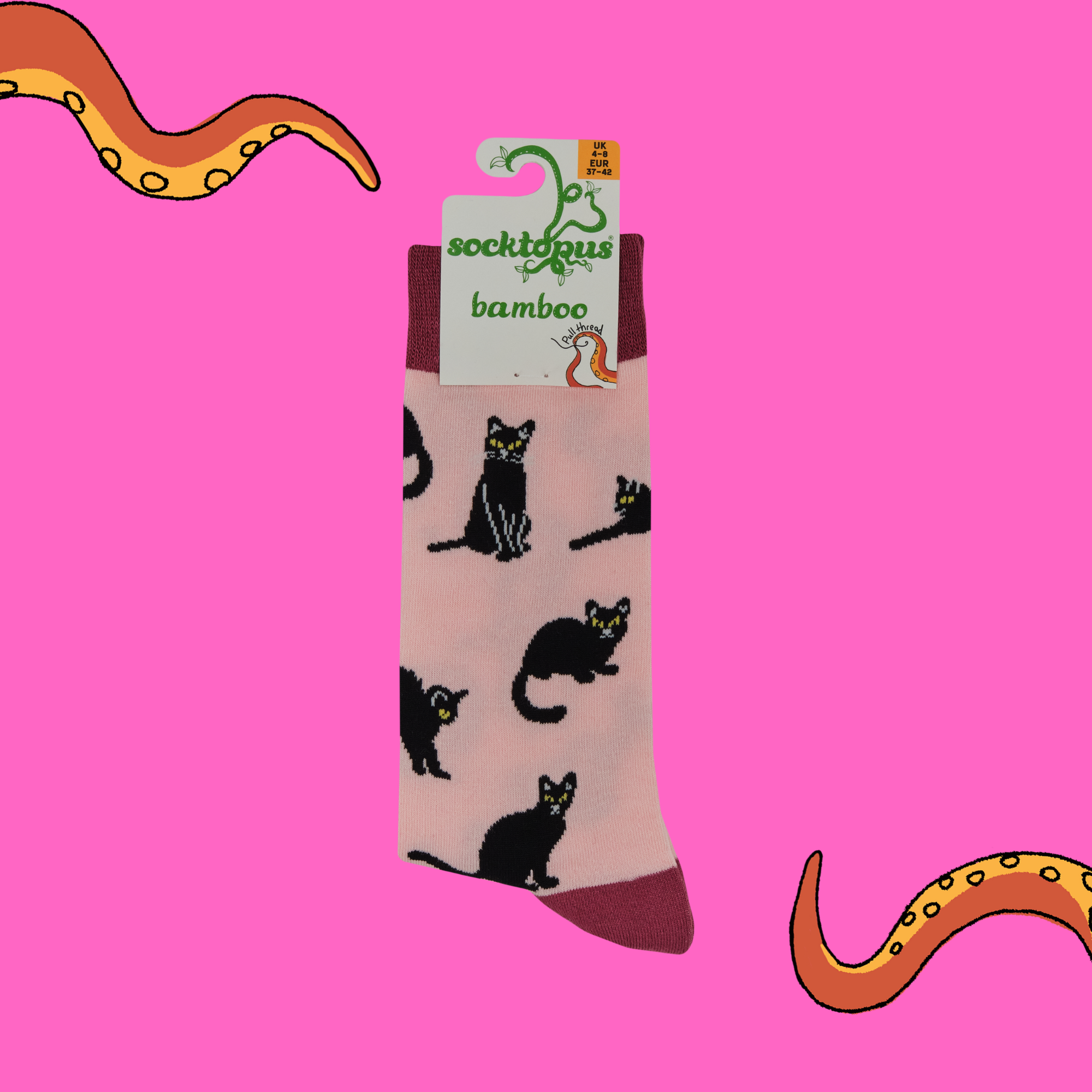 Black Cats Bamboo Socks