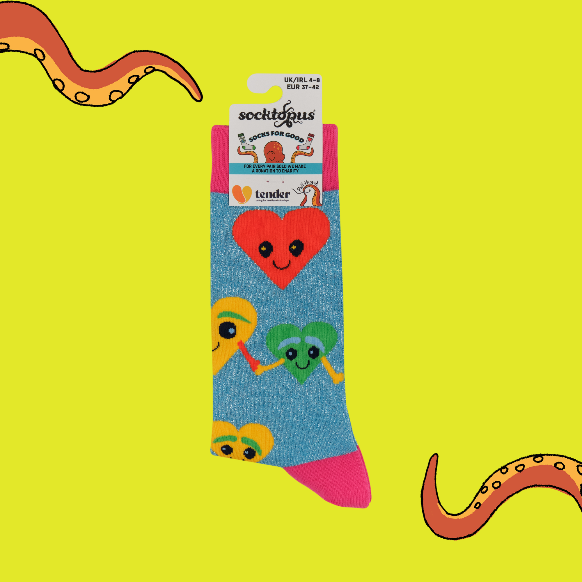 Tender - Lurex Hearts Socks