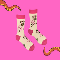 Cherry Blossom Bamboo Socks