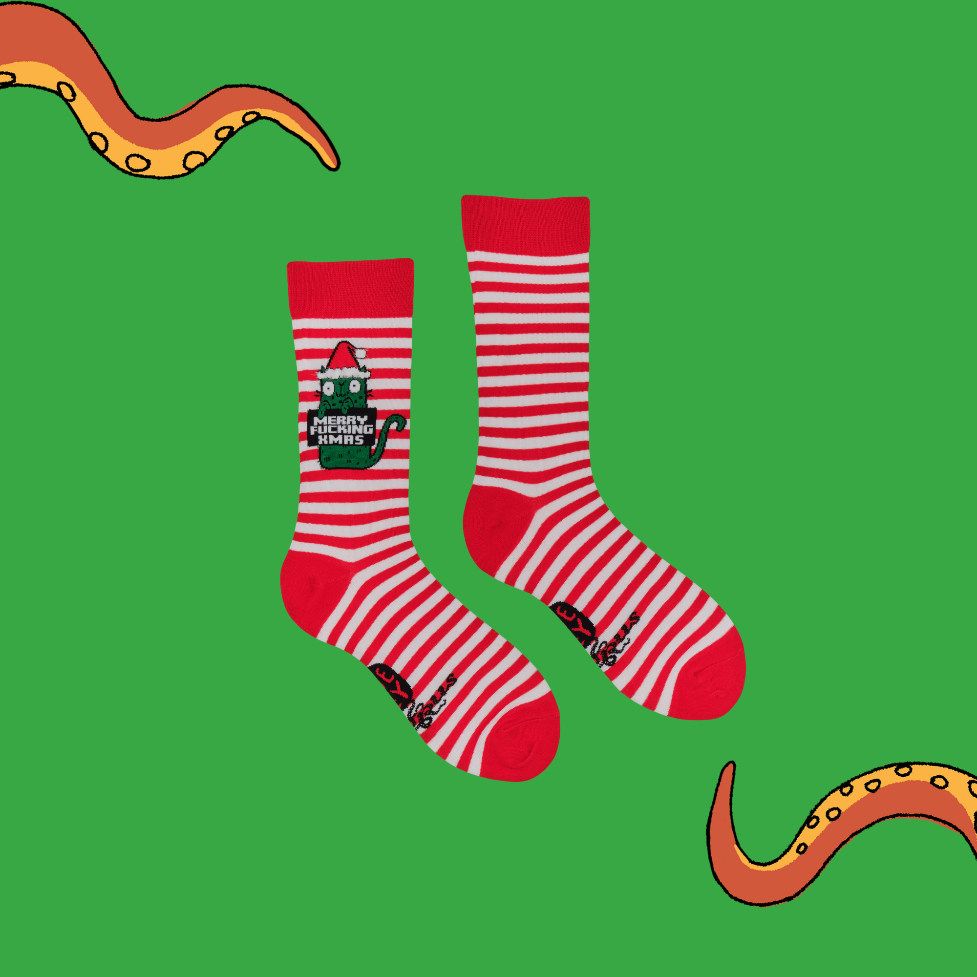 Merry Fucking XMAS Socks - Socktopus X Katie Abey