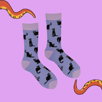 Black Cats Bamboo Socks