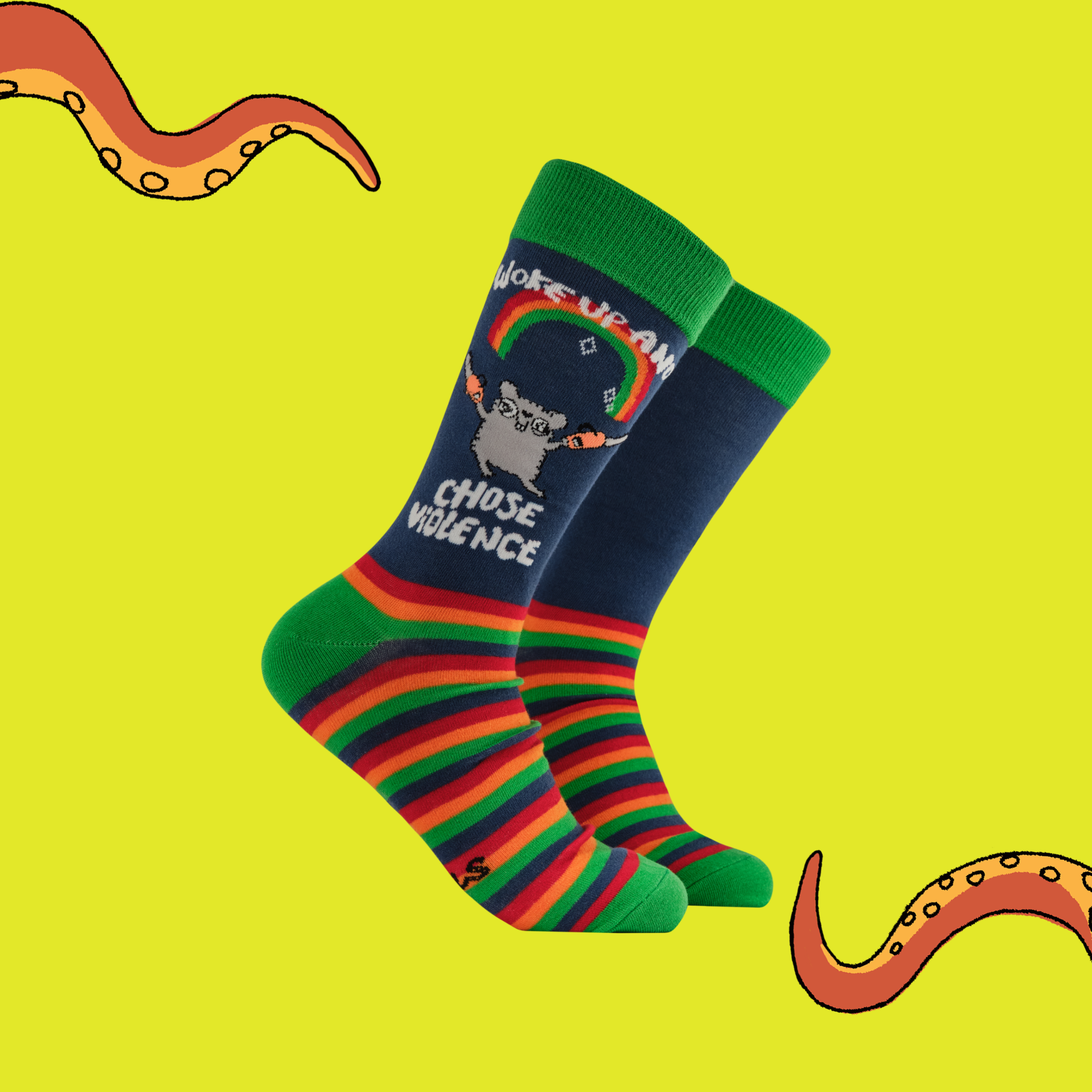 Chose Violence Socks - Socktopus X Katie Abey