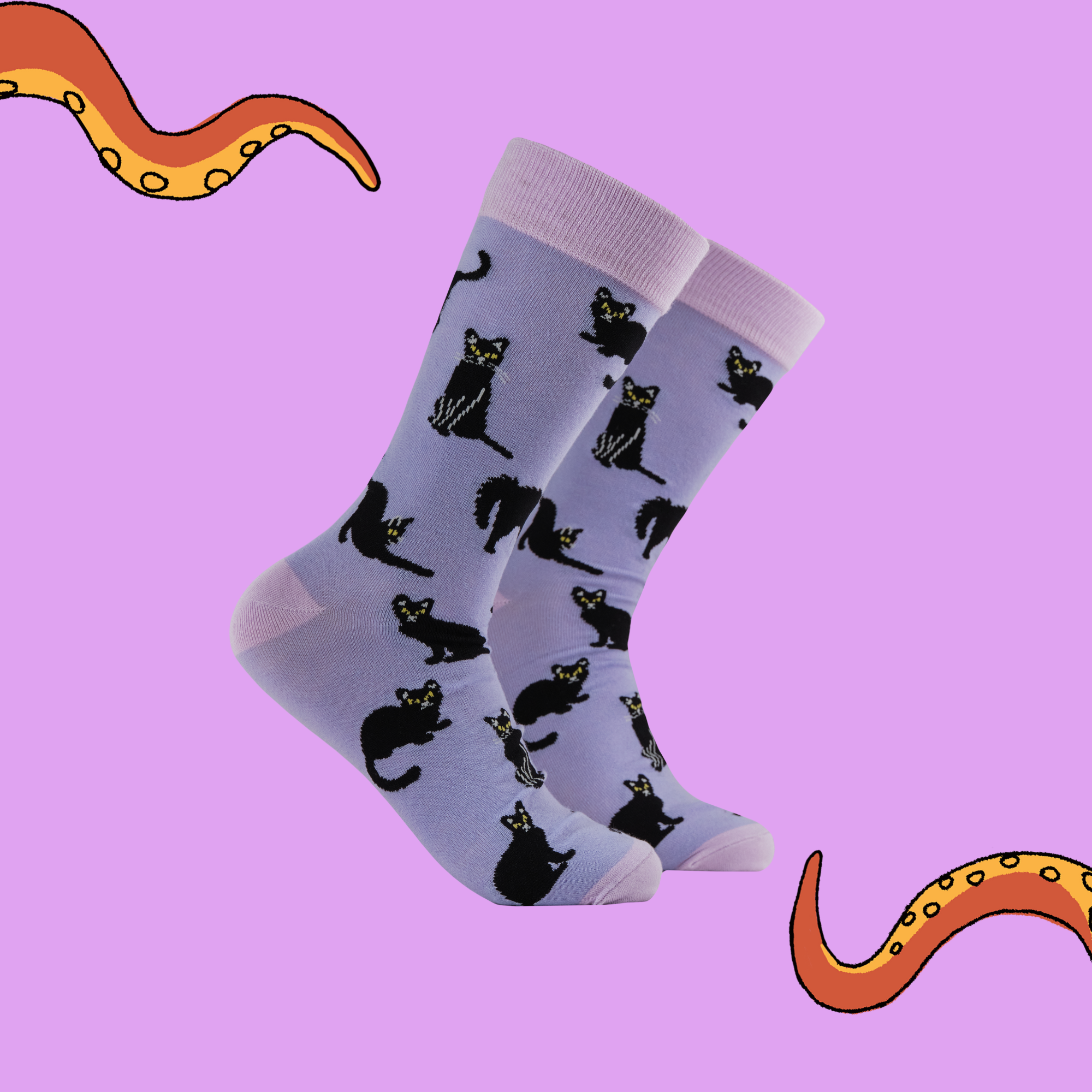 Black Cats Bamboo Socks