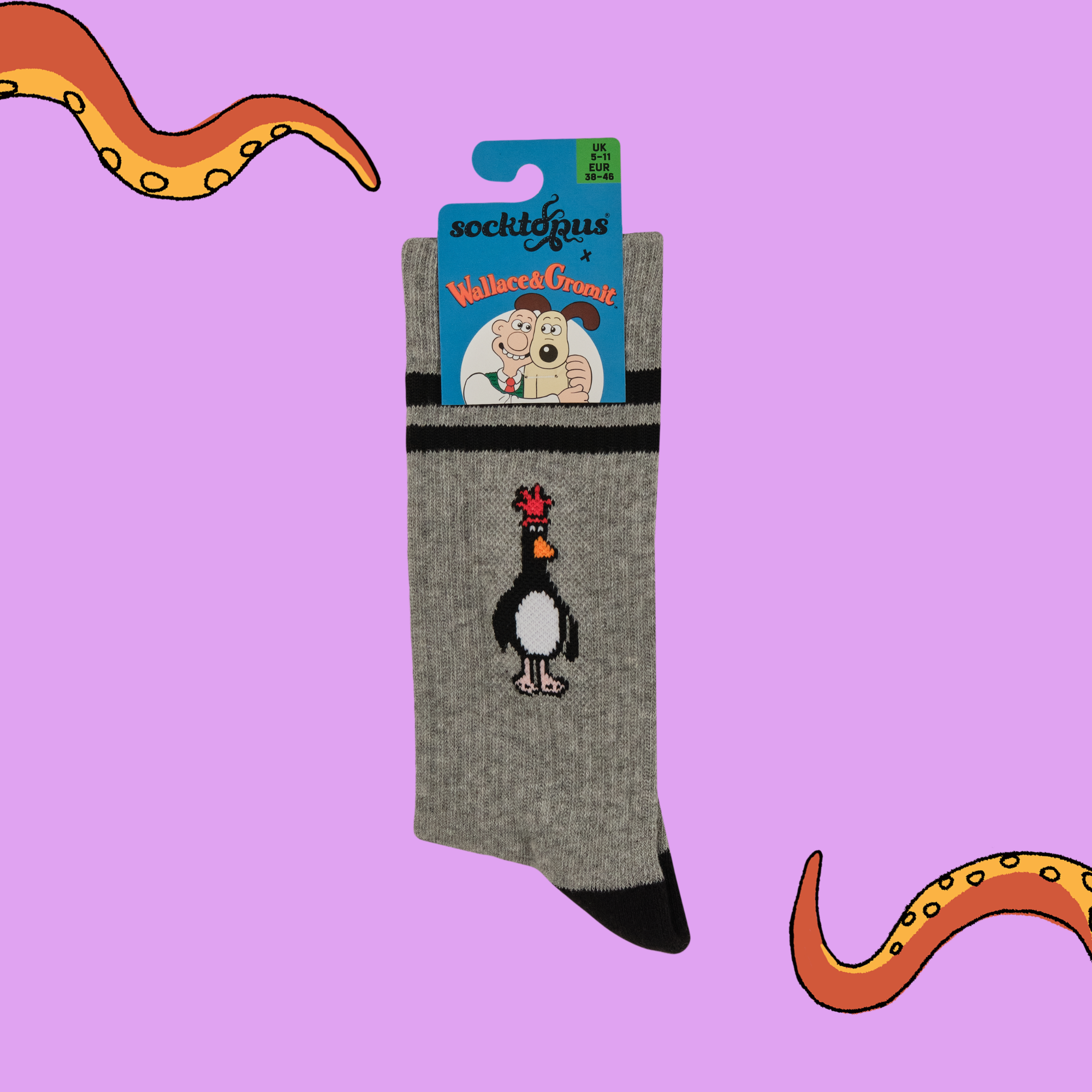 Feathers McGraw Athletic Socks - Wallace and Gromit