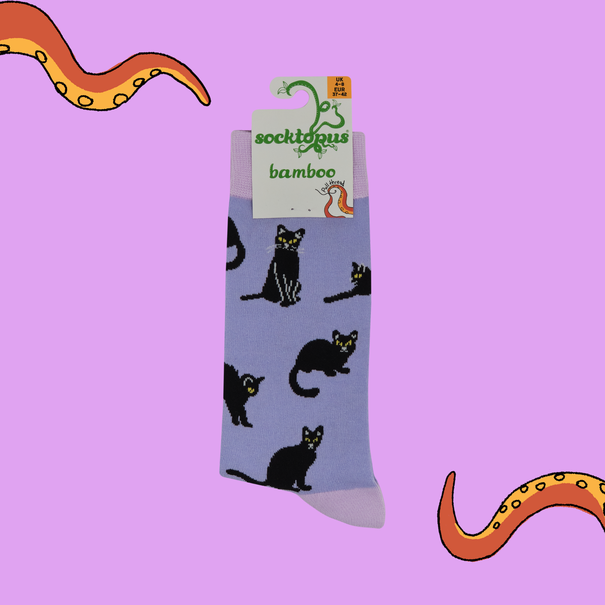 Black Cats Bamboo Socks