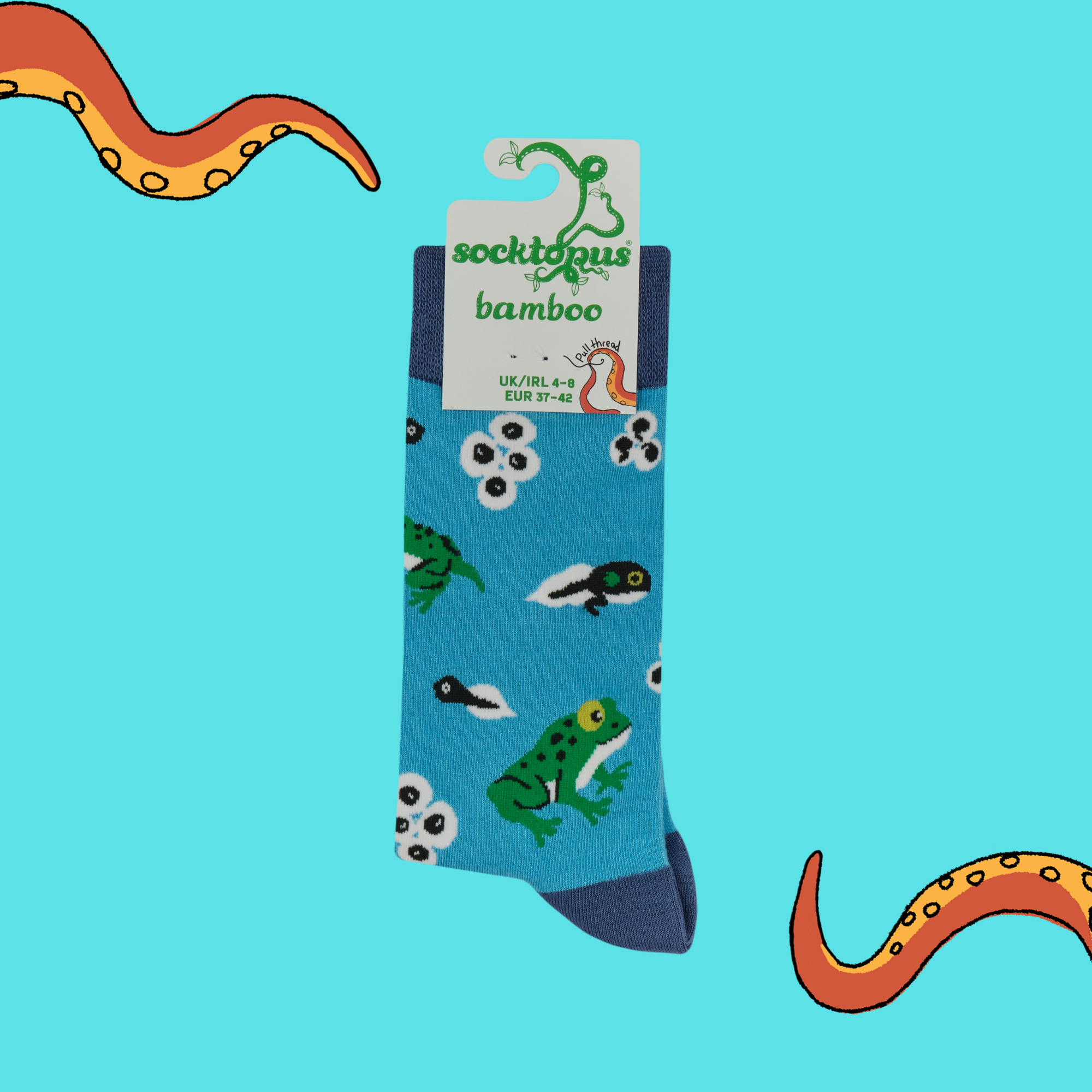 Frog Lifecycle Bamboo Socks - FROGTOPUS