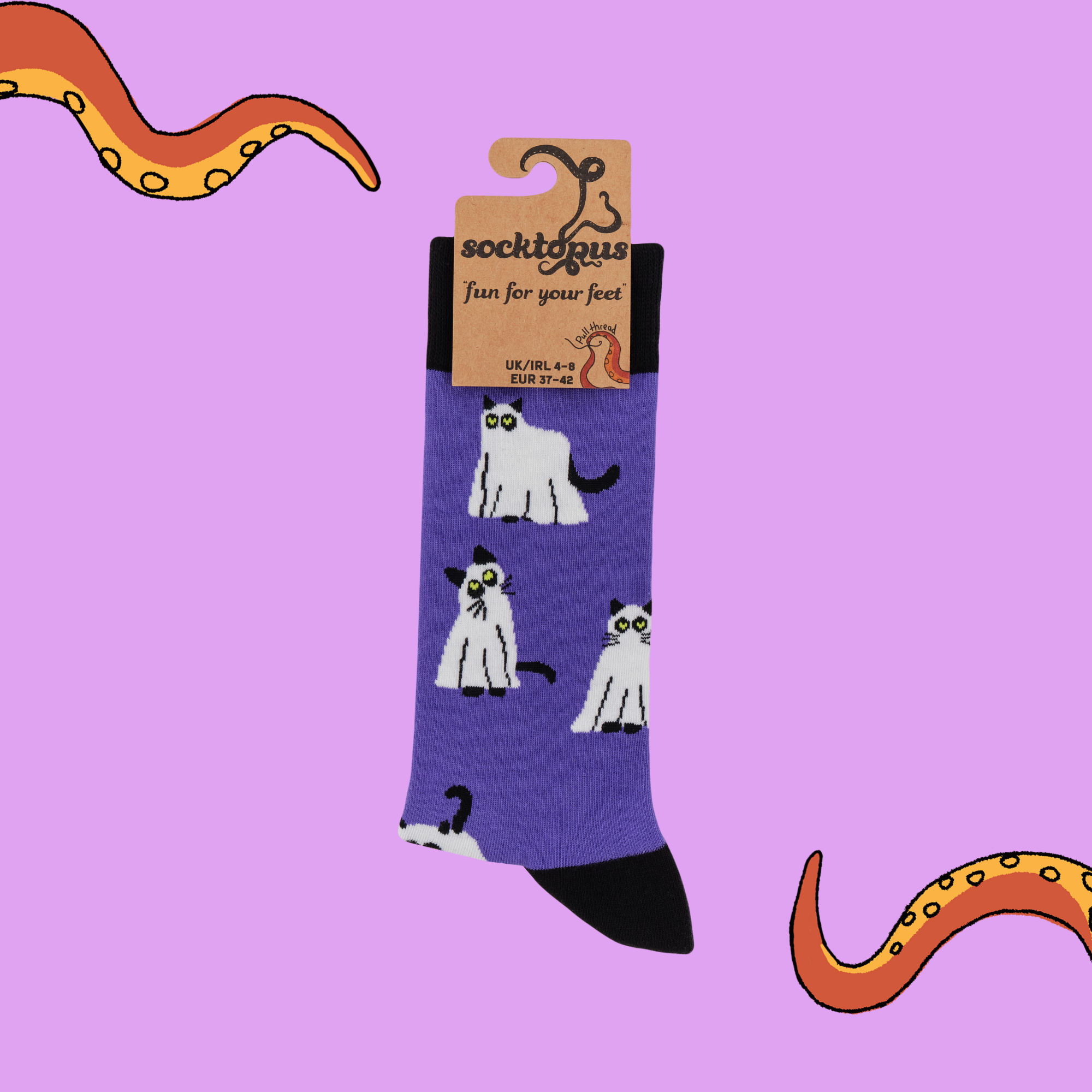 Ghost Cat Socks - Purranormal Activity