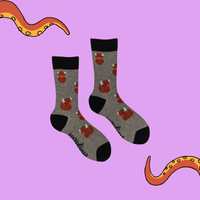 Highland Coo Rubber Duck Socks