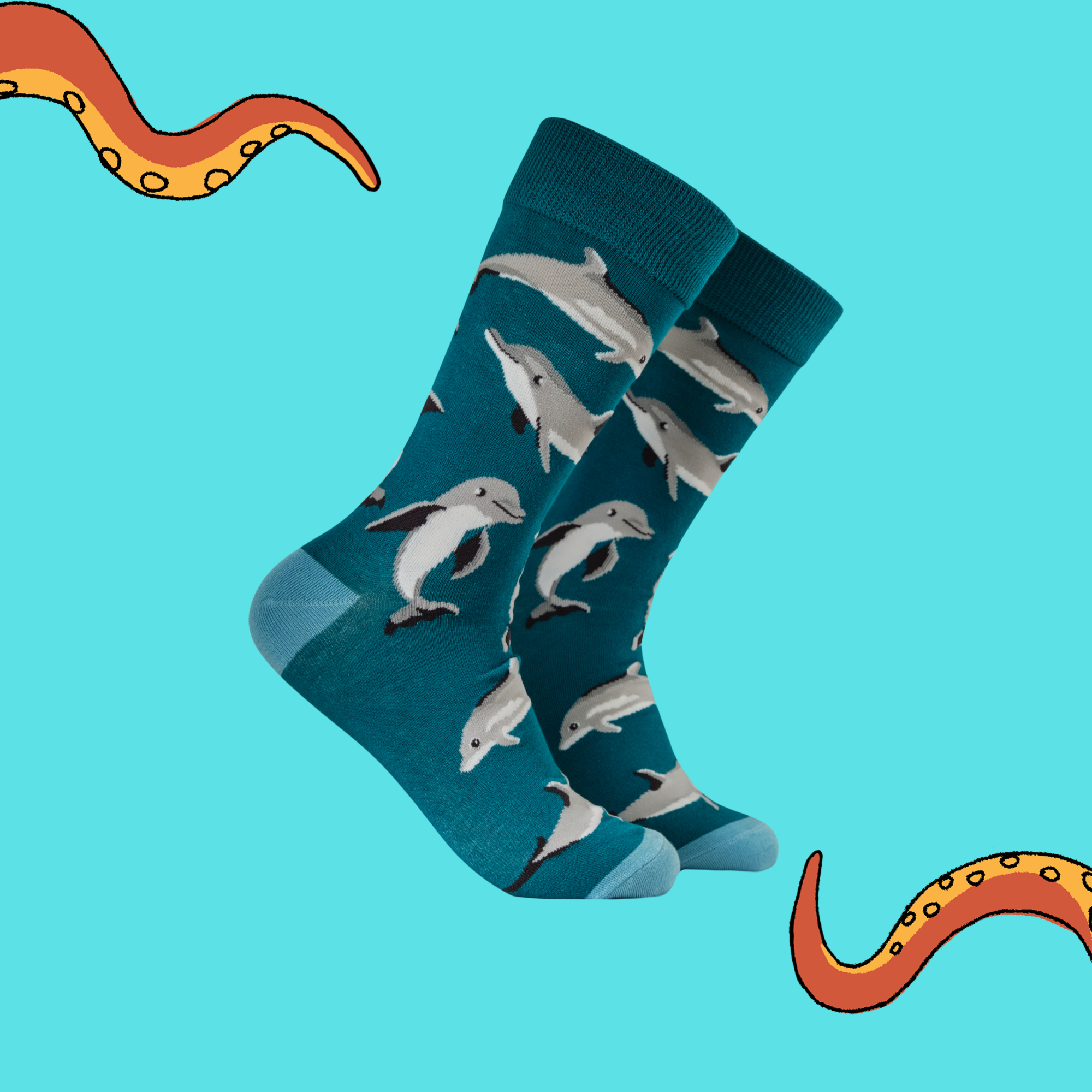 Bamboo Socks - Bottle-Toes Dolphin