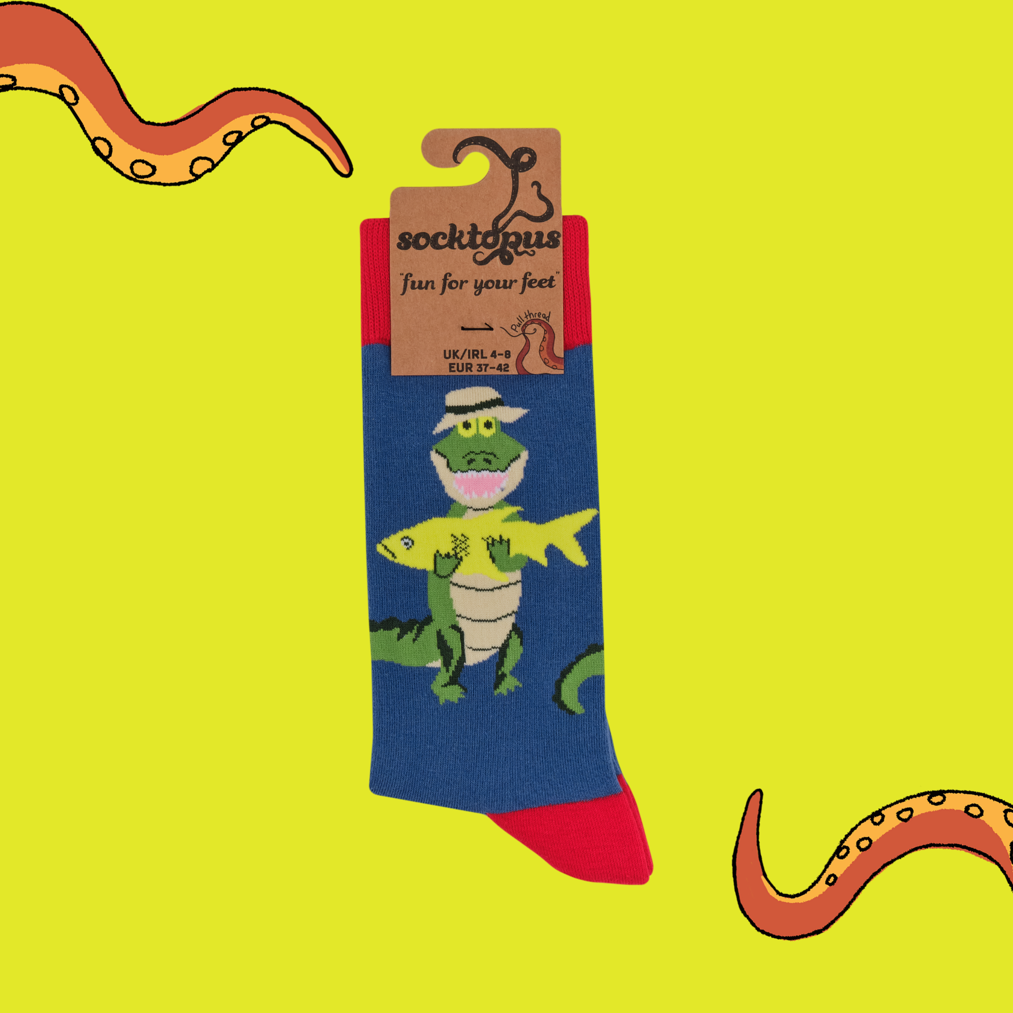 Fishing Alligator Socks - Catch Ya Later, Gator