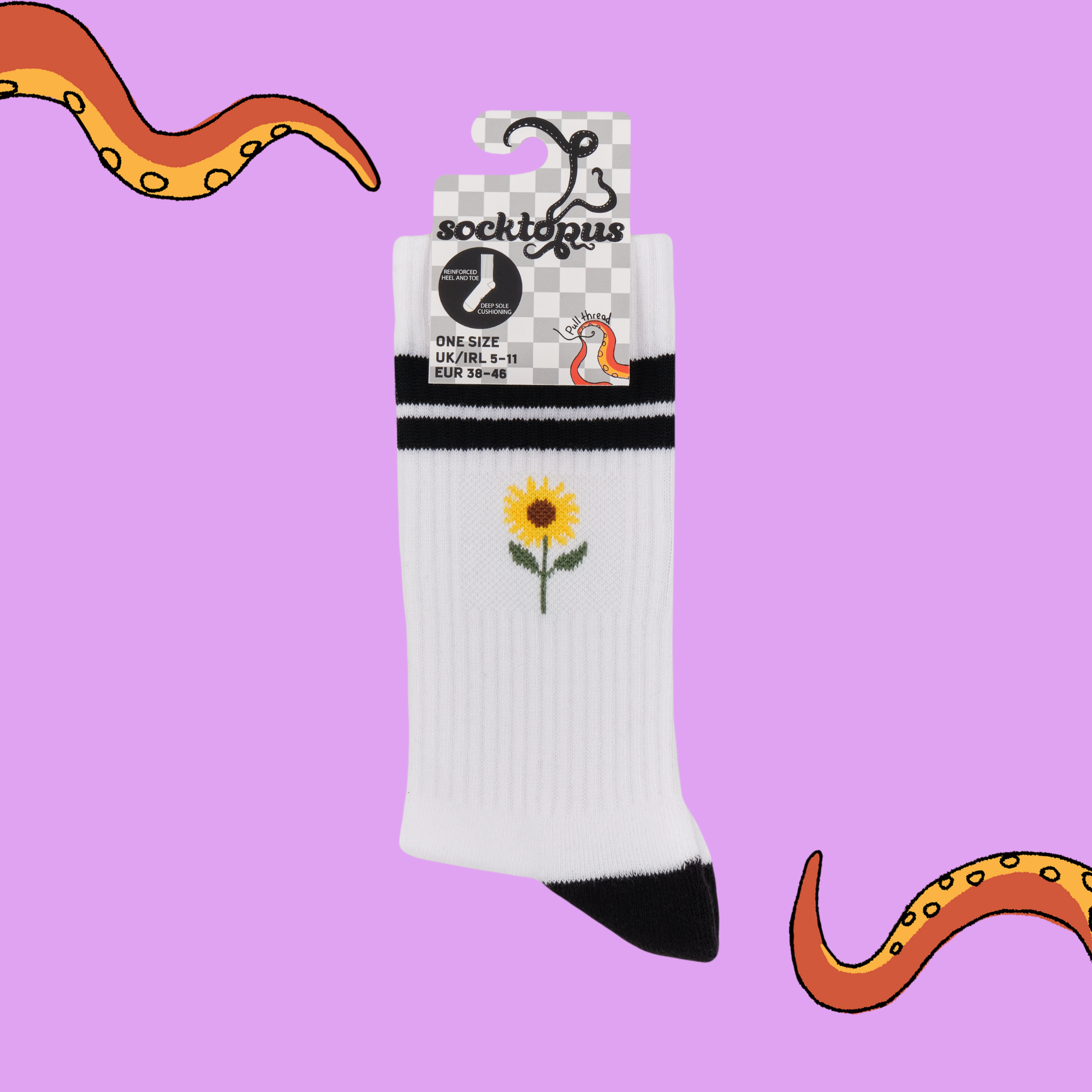 Sunflowers Athletic Socks