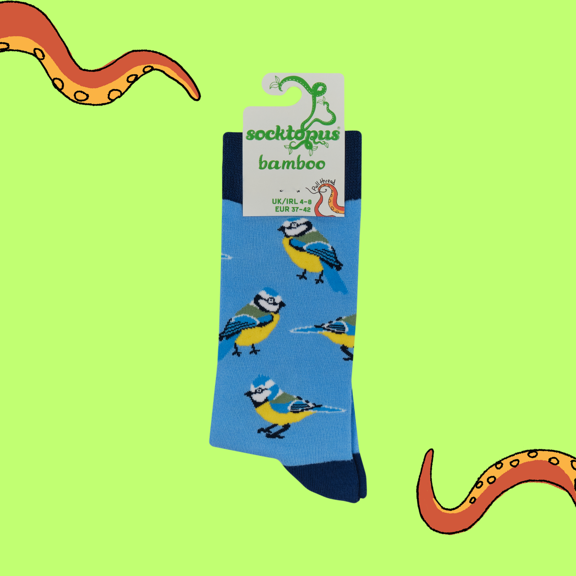 Blue Tit Bamboo Socks - Tit for Tat