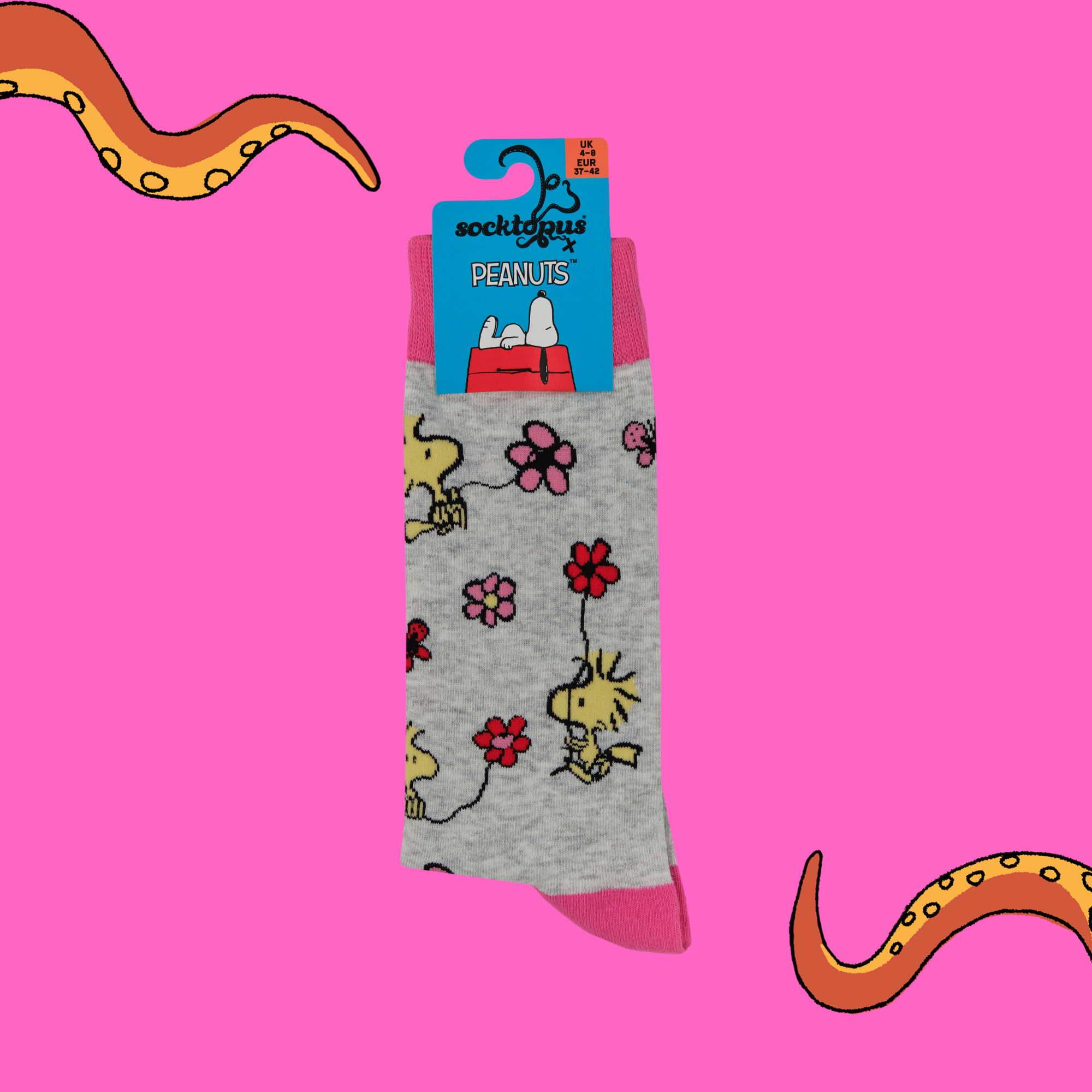 Woodstock Flowers Socks - Peanuts