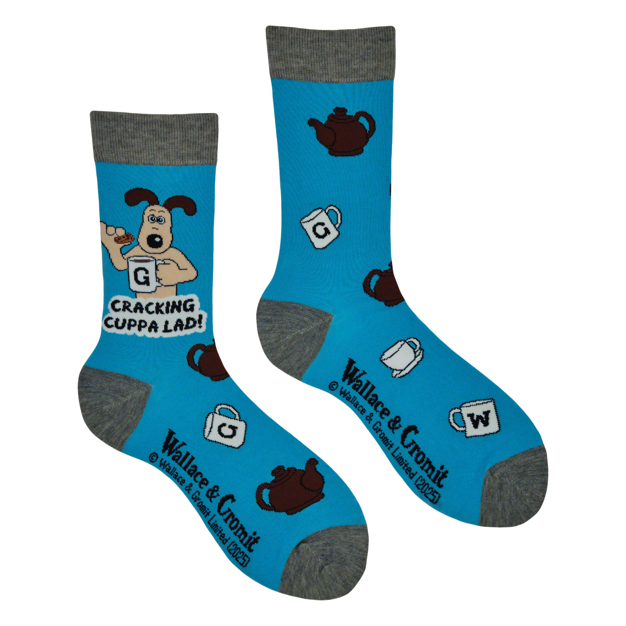 Cracking Cuppa Lad Socks - Wallace and Gromit