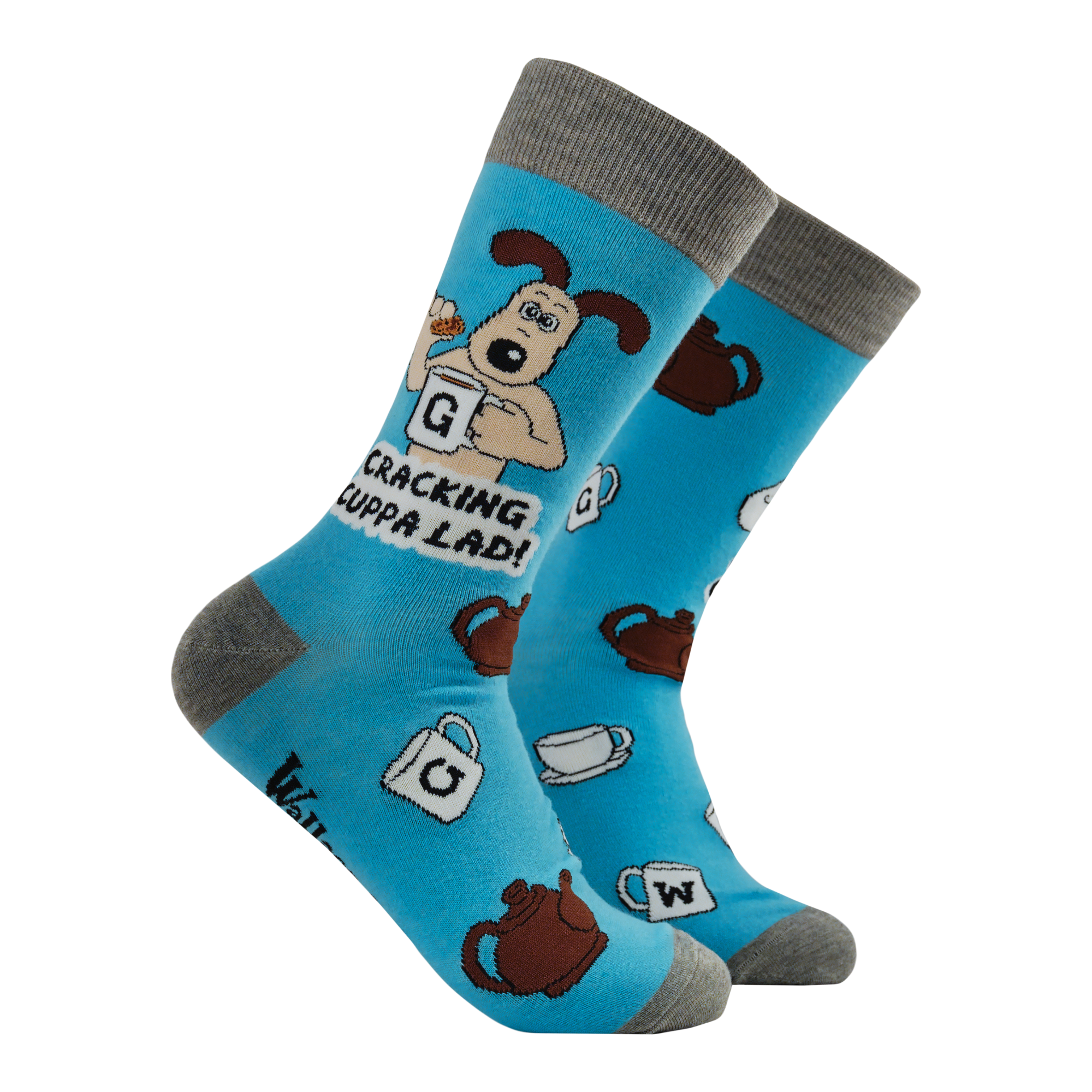 Cracking Cuppa Lad Socks - Wallace and Gromit