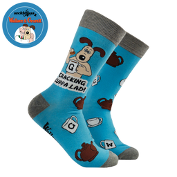Cracking Cuppa Lad Socks - Wallace and Gromit