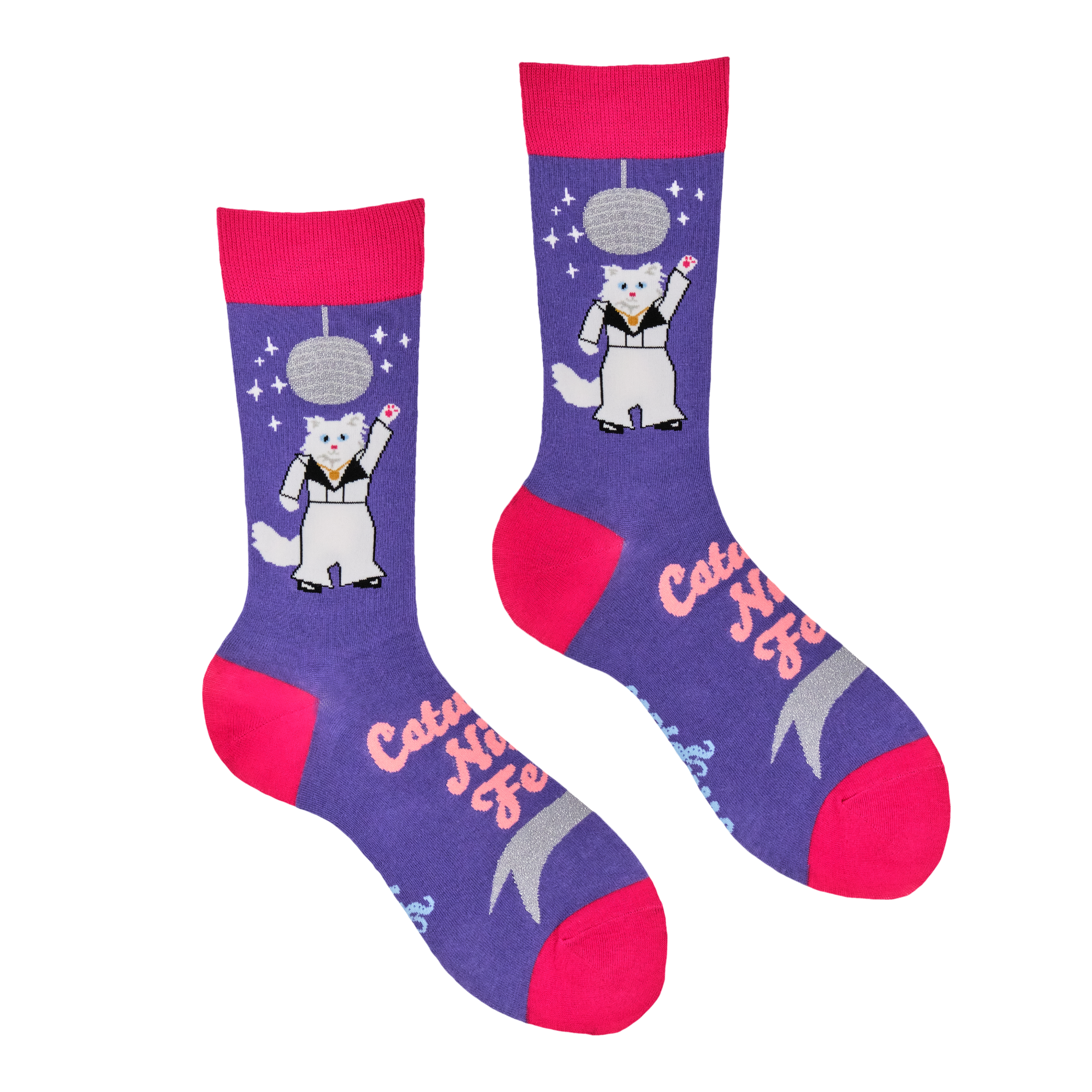 Cat Socks - Caturday Night Fever