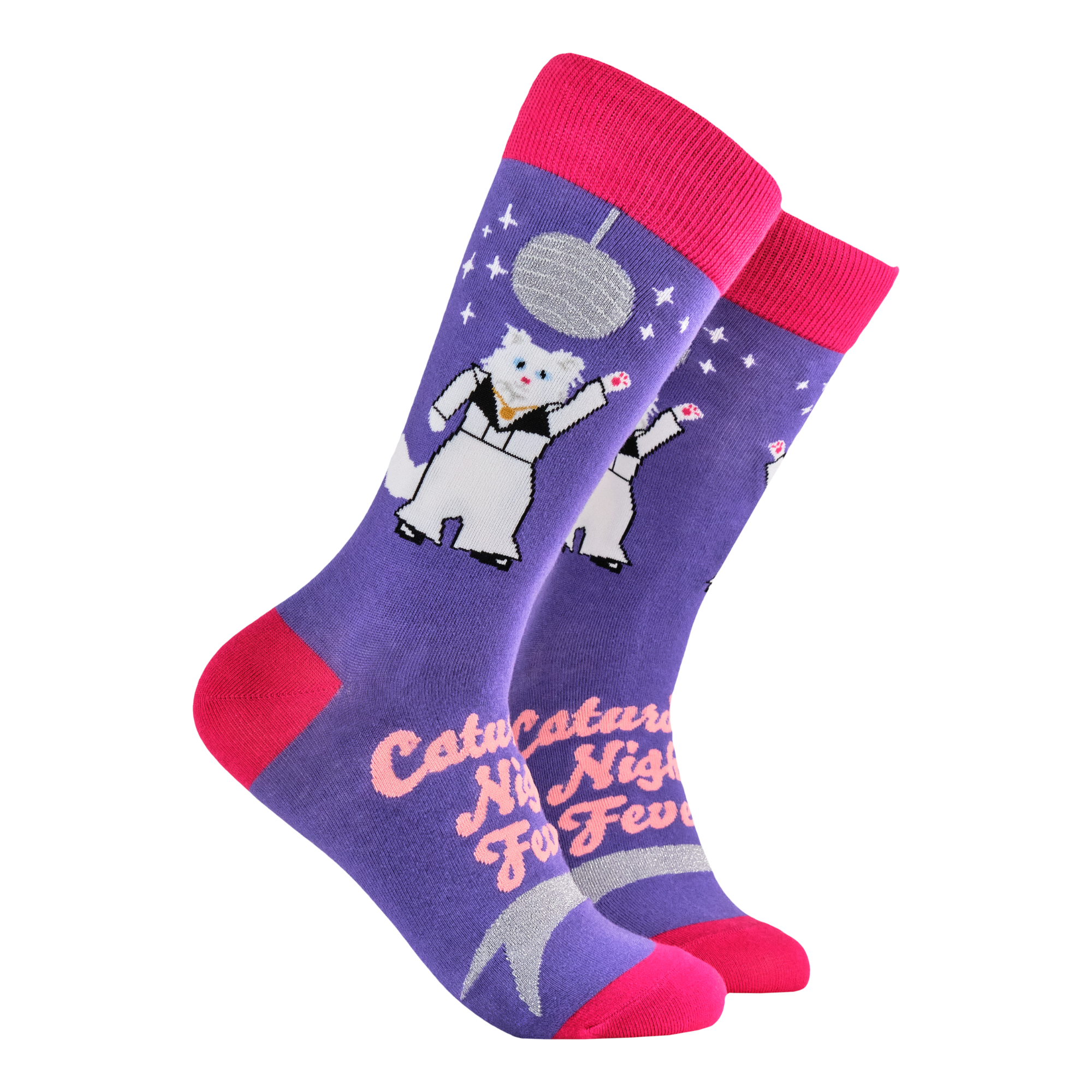 Cat Socks - Caturday Night Fever