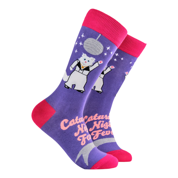 Cat Socks - Caturday Night Fever