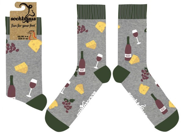 Charcuterie Socks - Cheese and Wine