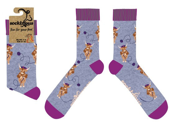 Highland Cow Socks - Crochet Och Aye the Moo!