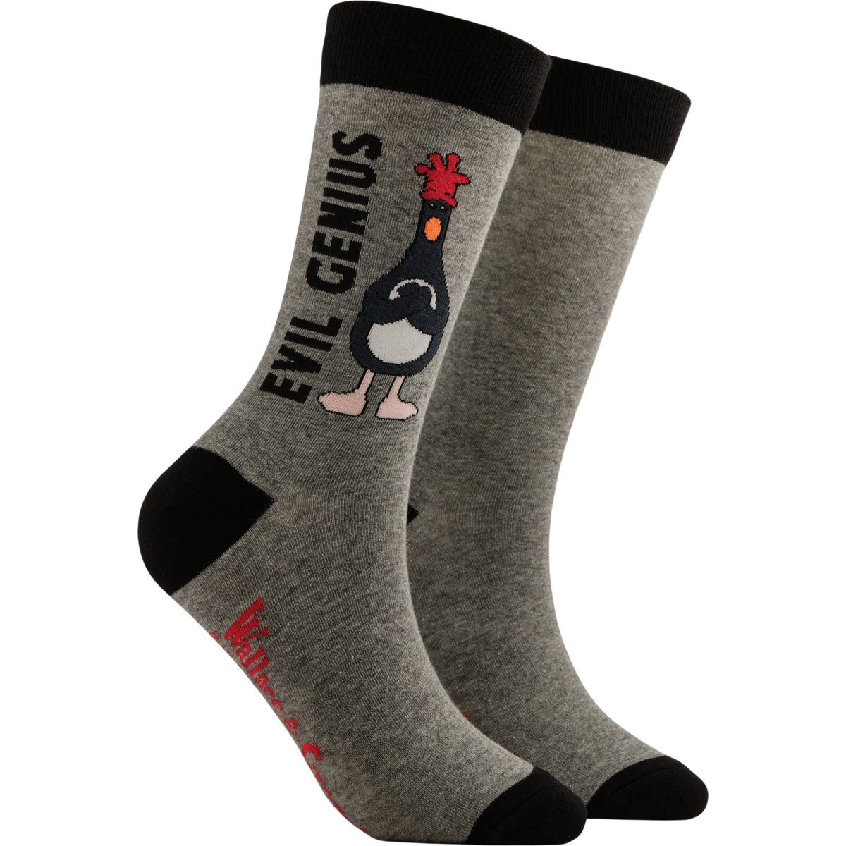 Evil Genius Socks - Wallace and Gromit