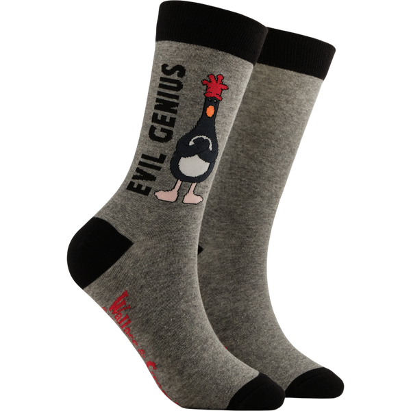 Evil Genius Socks - Wallace and Gromit
